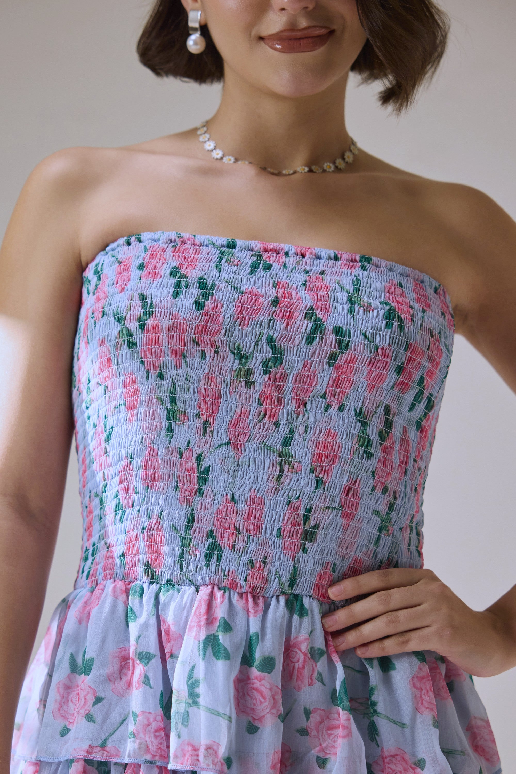 Mist & Roses Maxi Dress