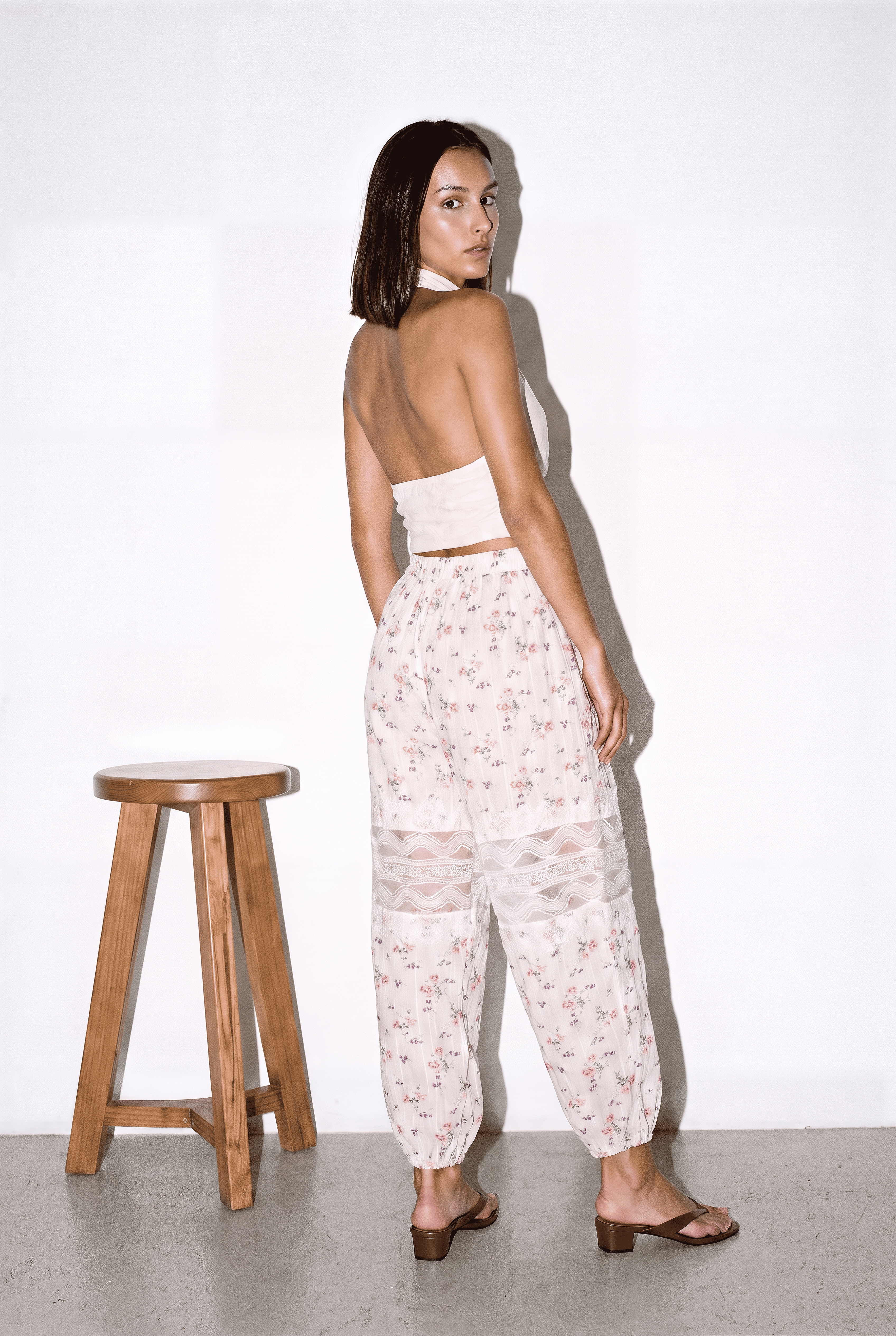 Floral Lace Balloon Pants