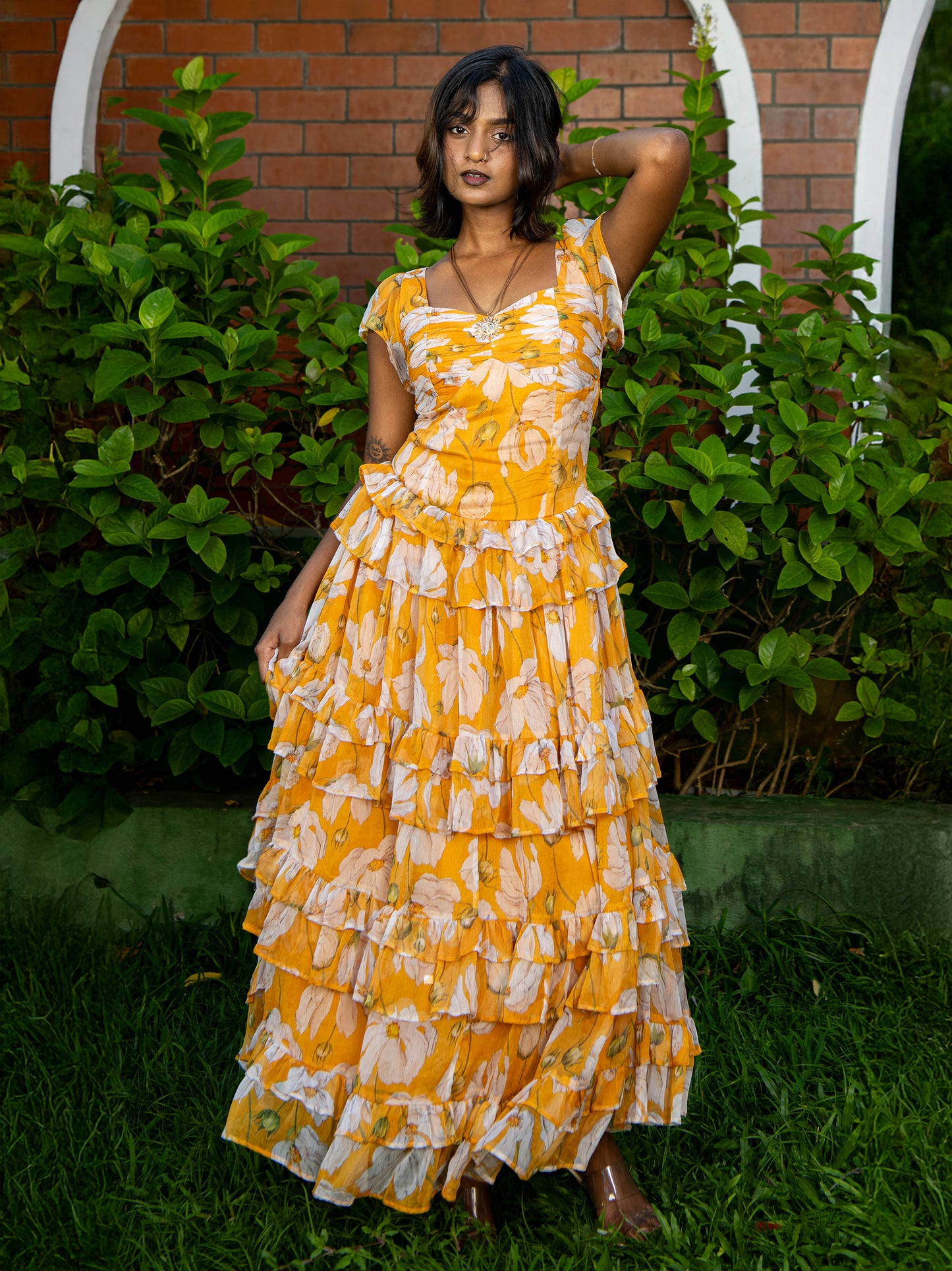 Marigold Ruffle Dress