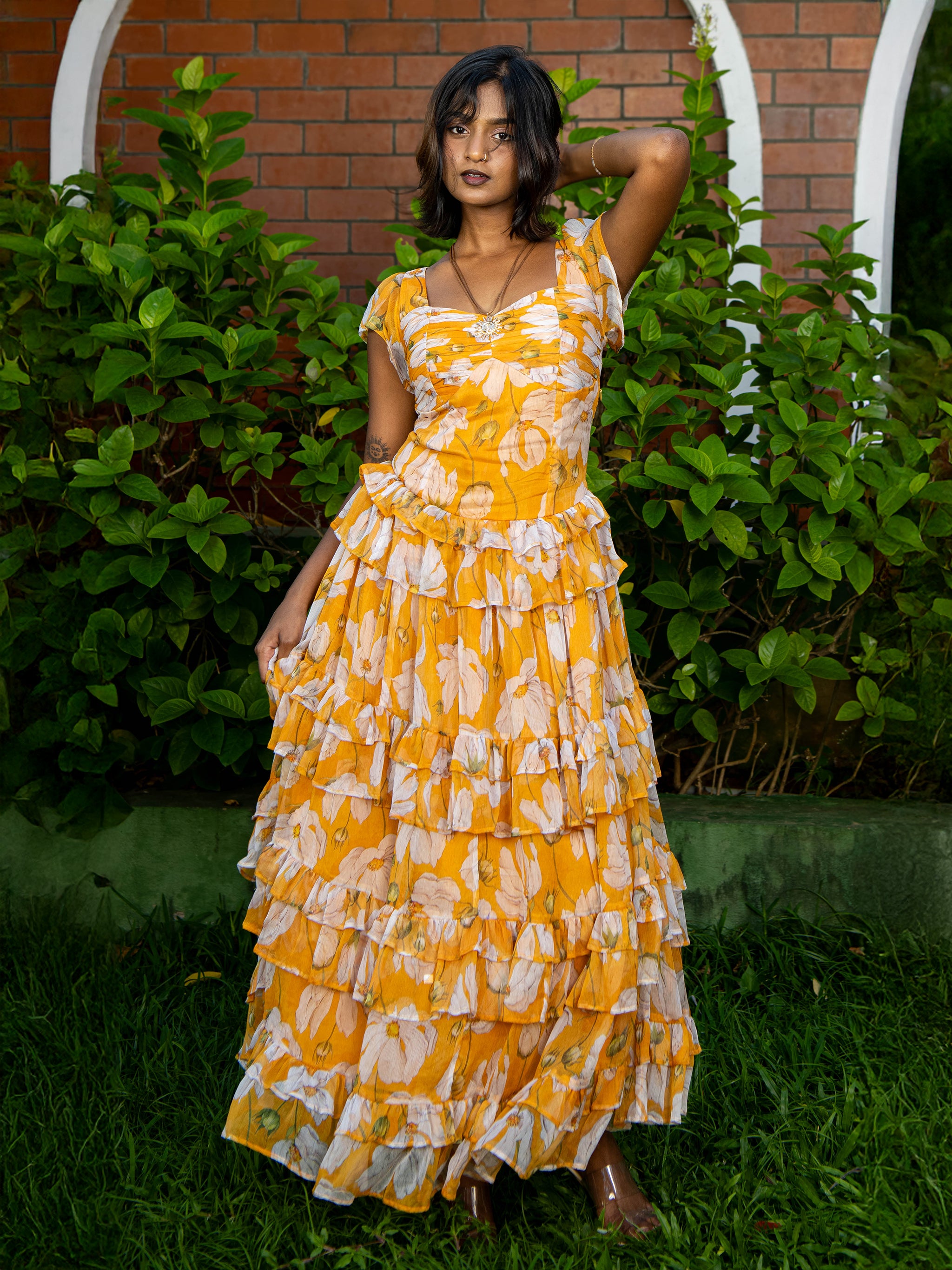 Marigold Ruffle Dress