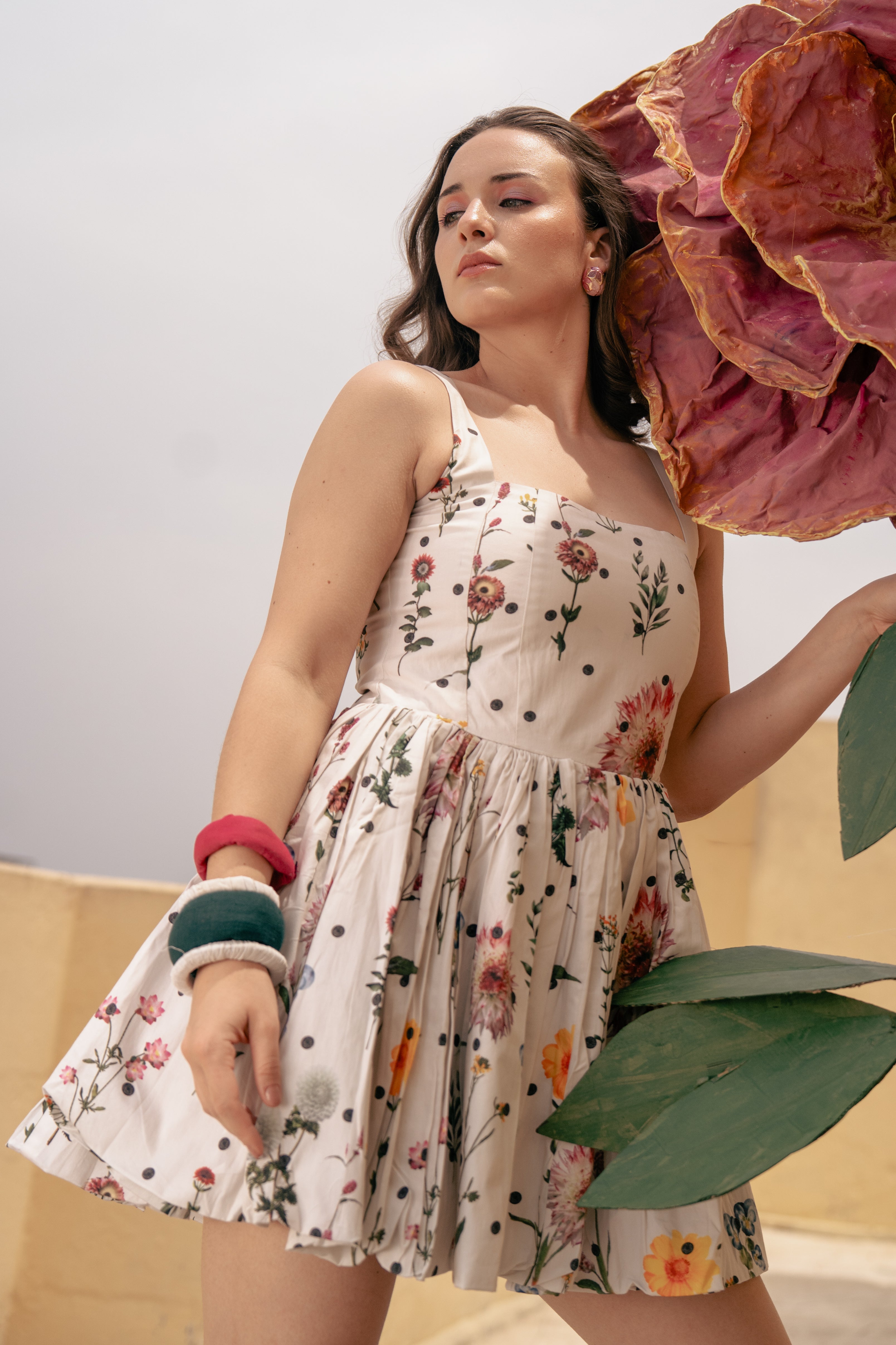 Pearl Garden Corset Mini Dress