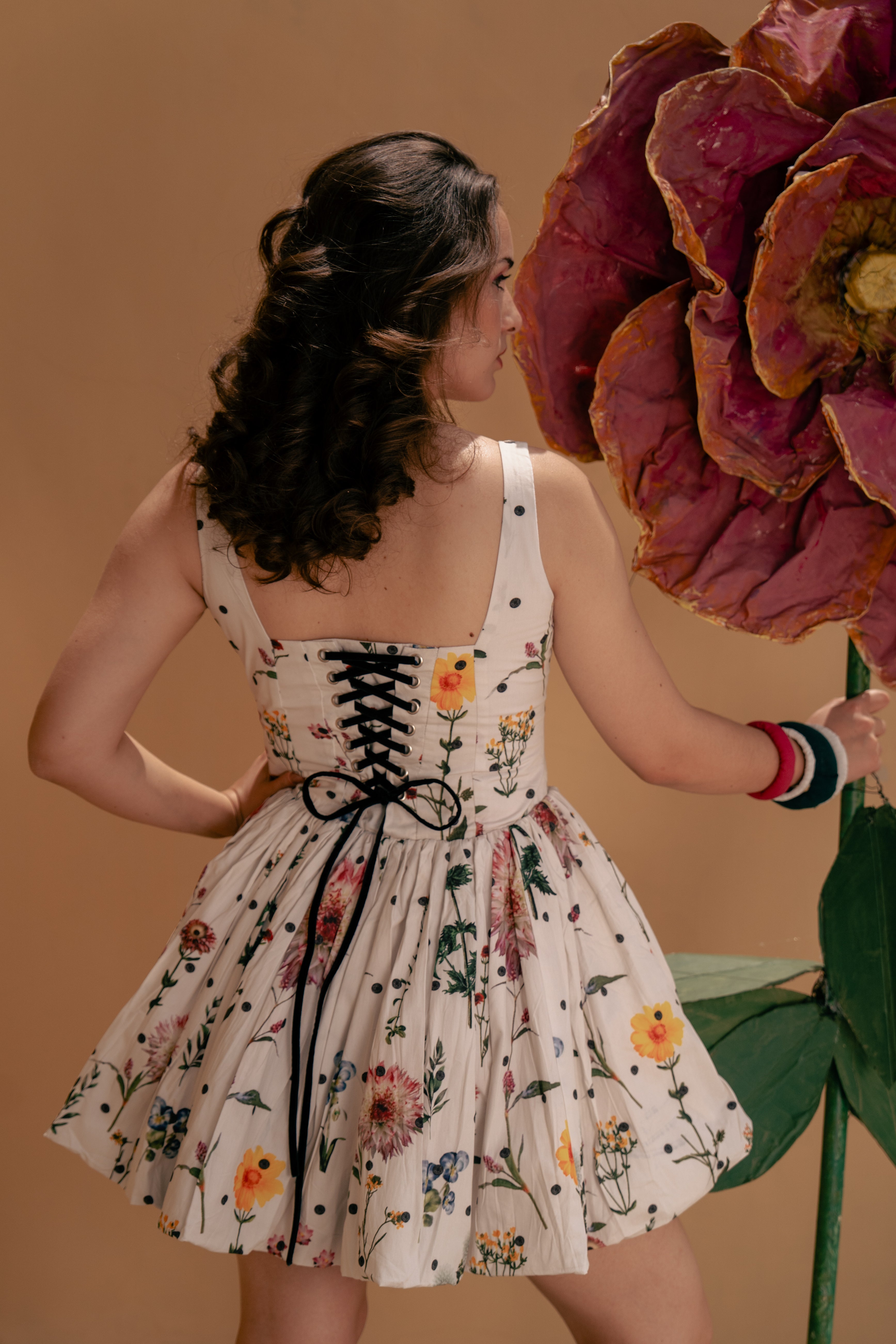 Pearl Garden Corset Mini Dress