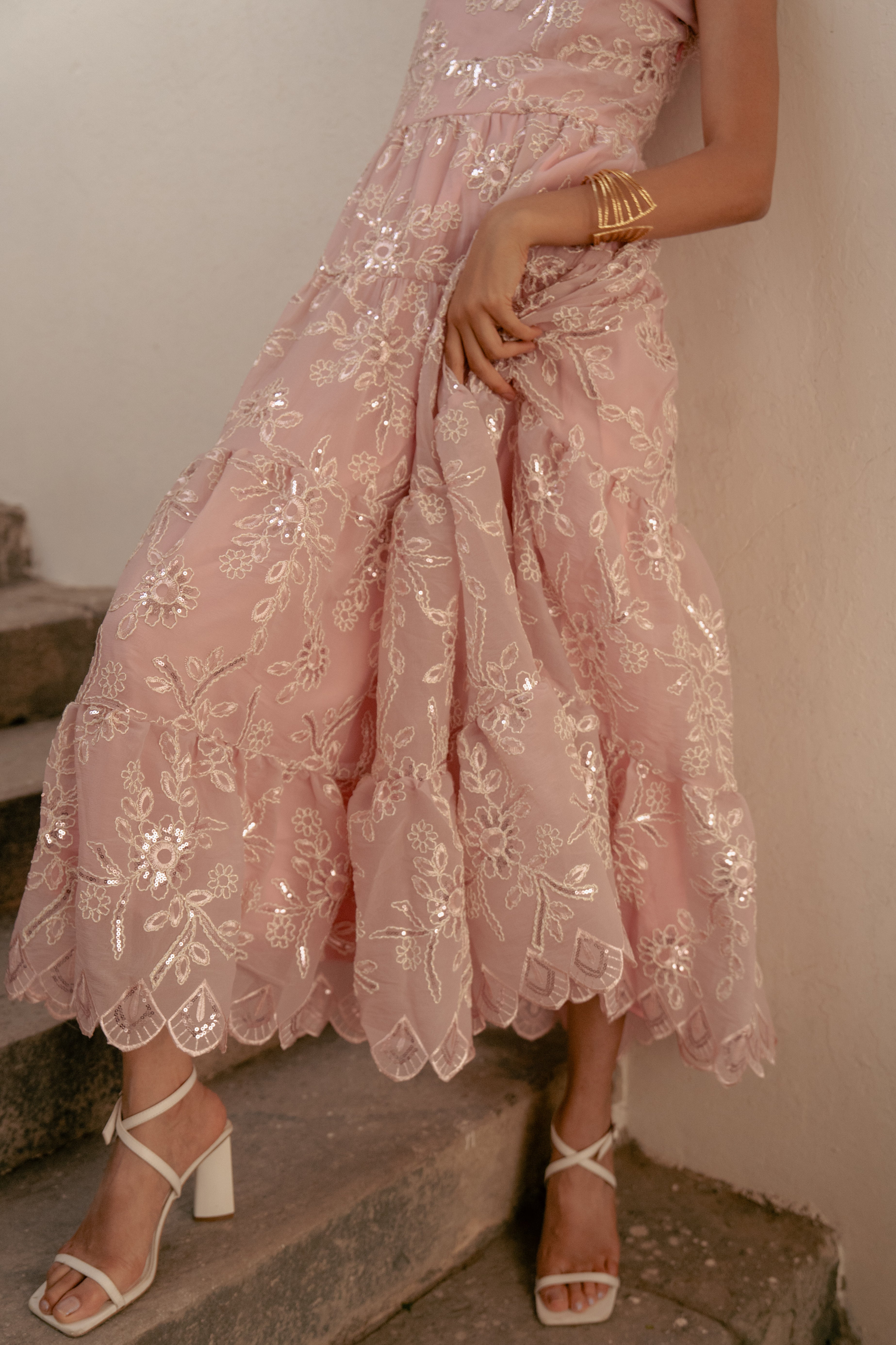 Dahlia Embroidered Midi Dress