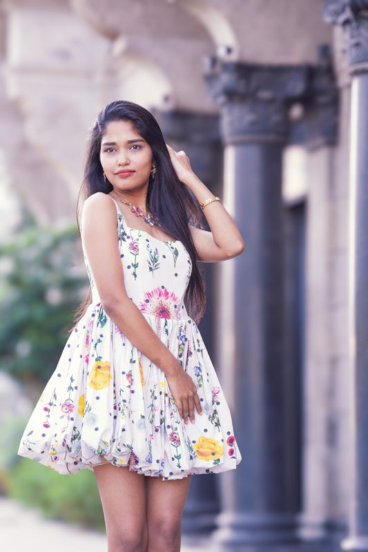 Pearl Garden Short Bubble Dress