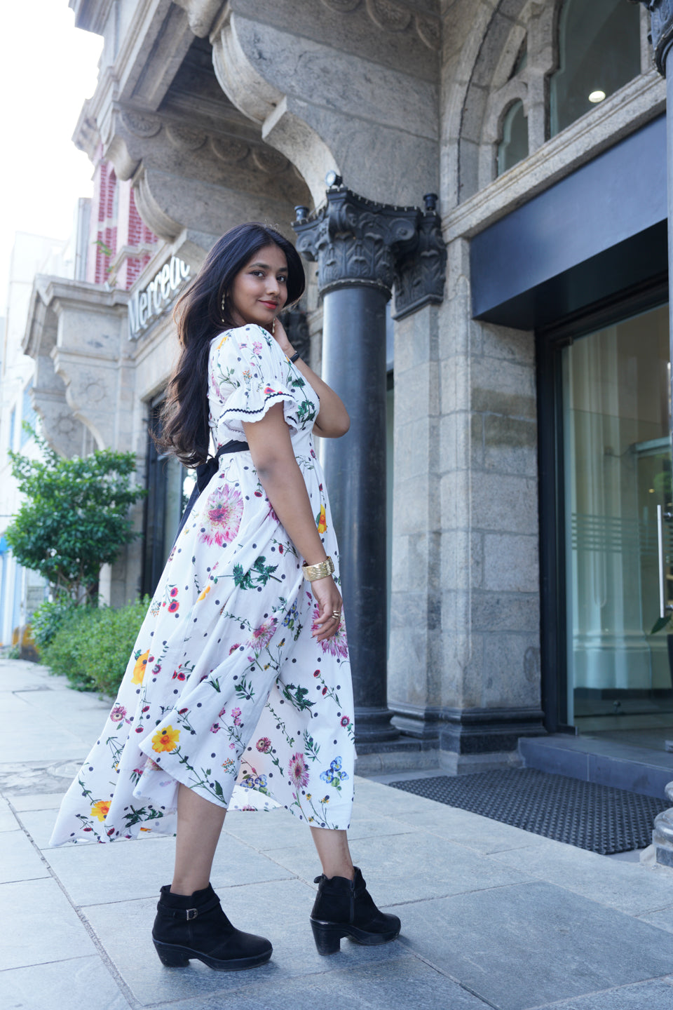 Sunflower Tie Back Midi Dress