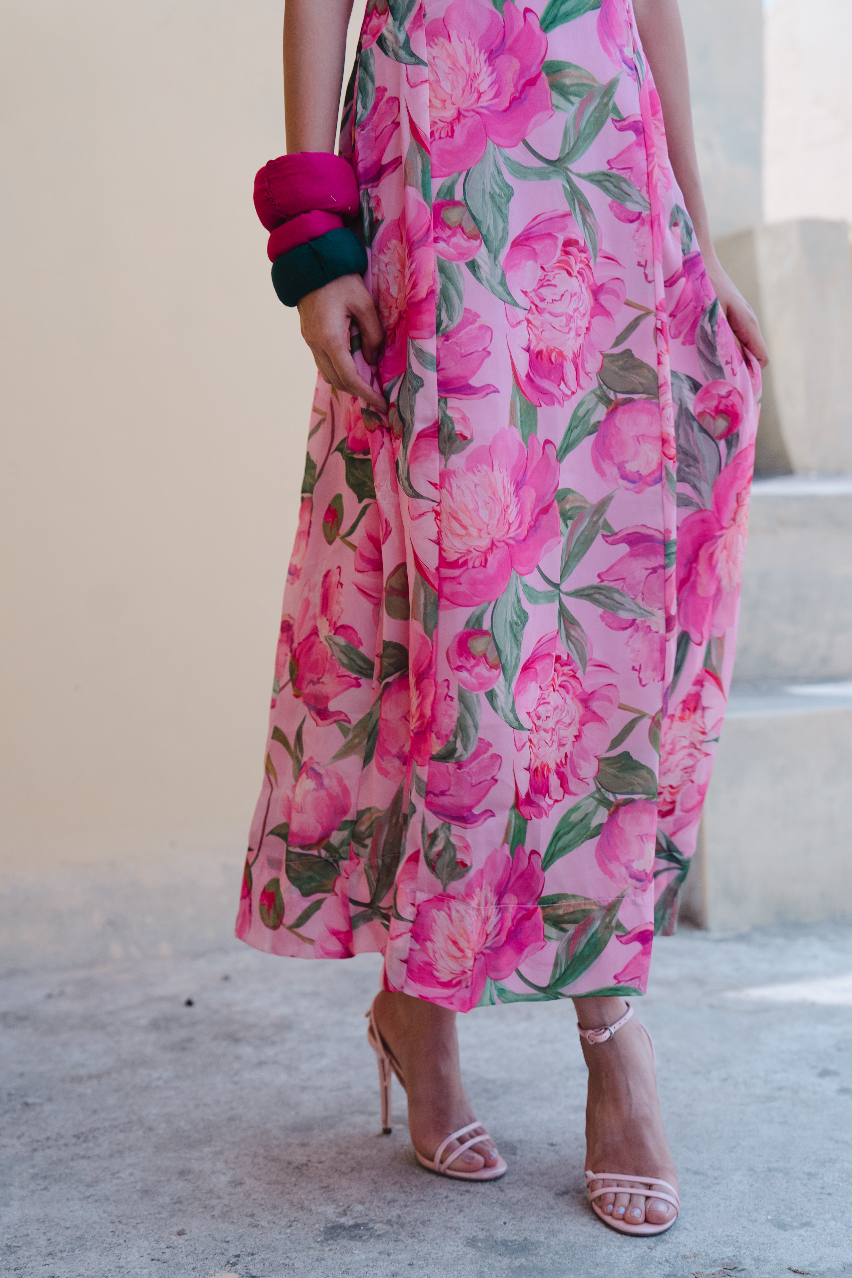 Wild Forest Organza Maxi Dress