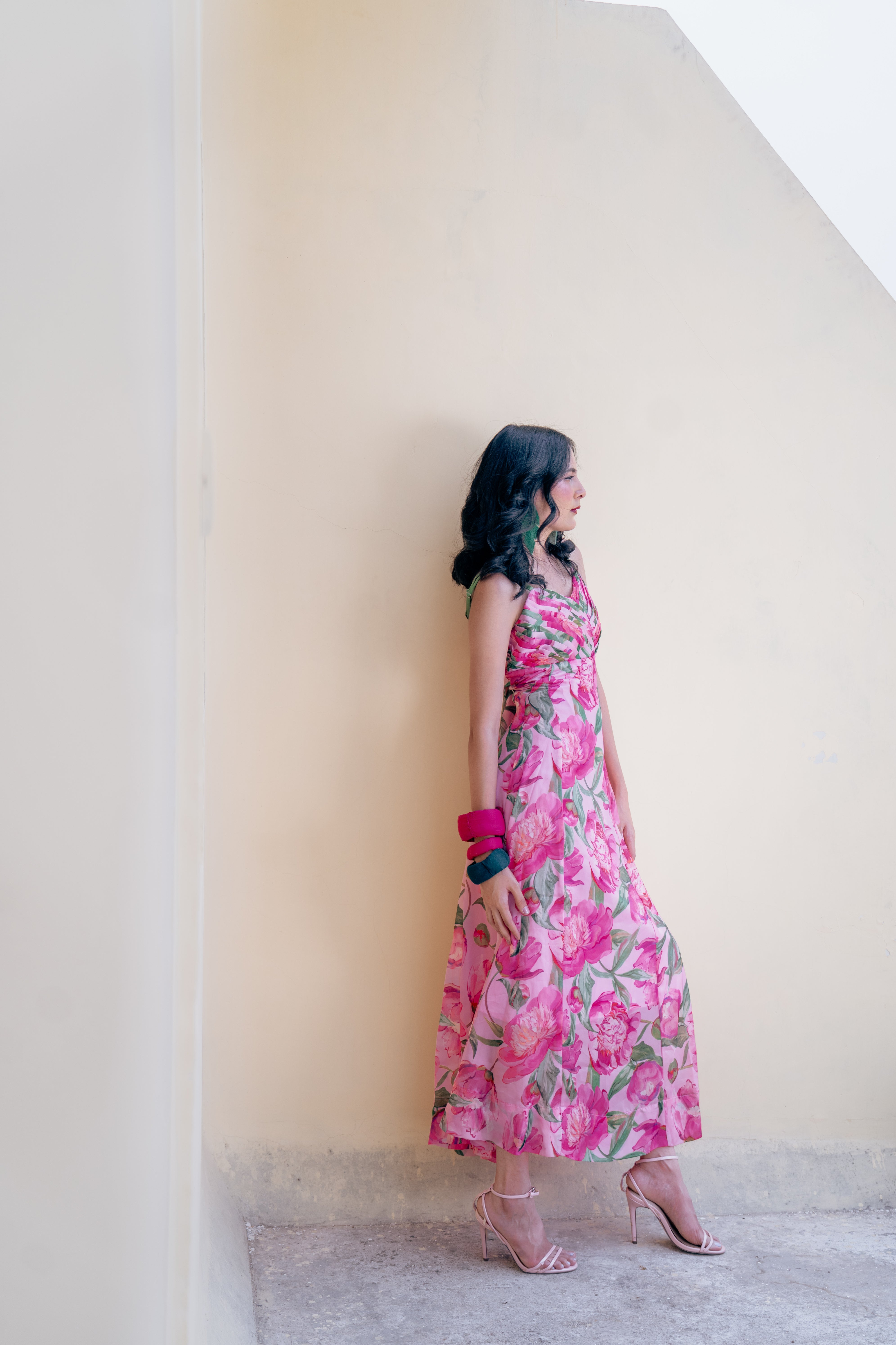 Wild Forest Organza Maxi Dress