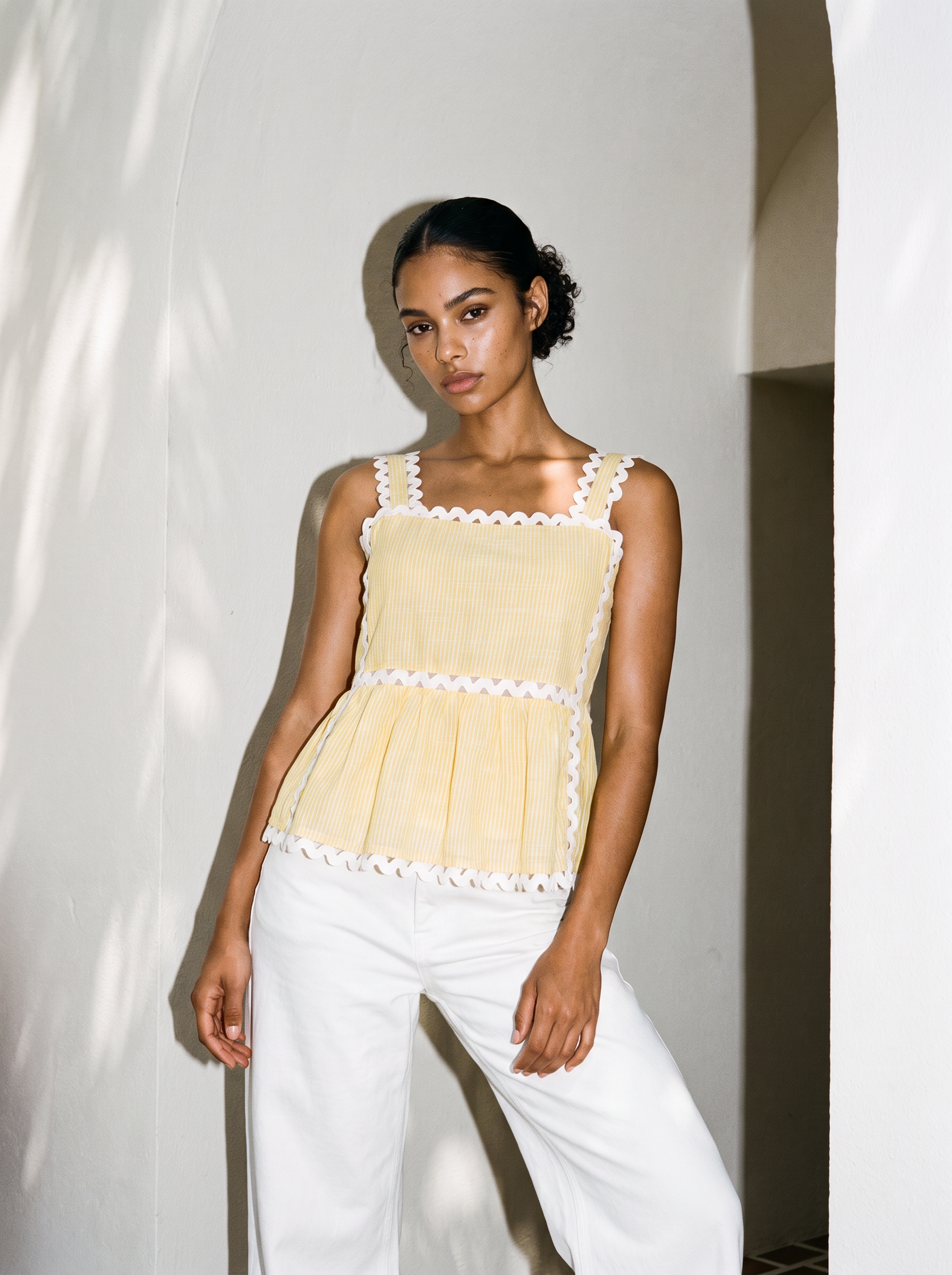 Butter Stripe Smock Top