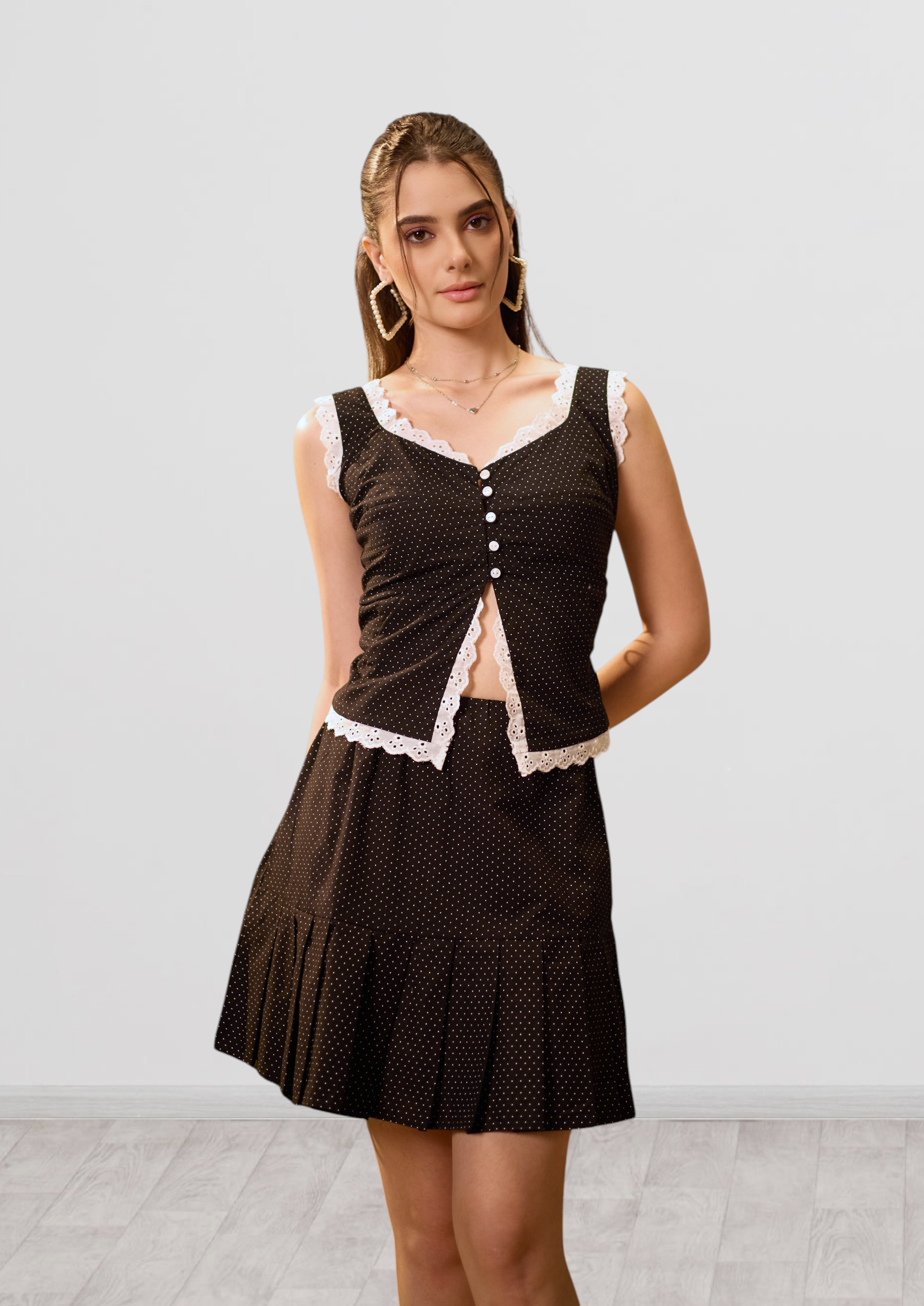 Noir Polka Dot Co-ord Set