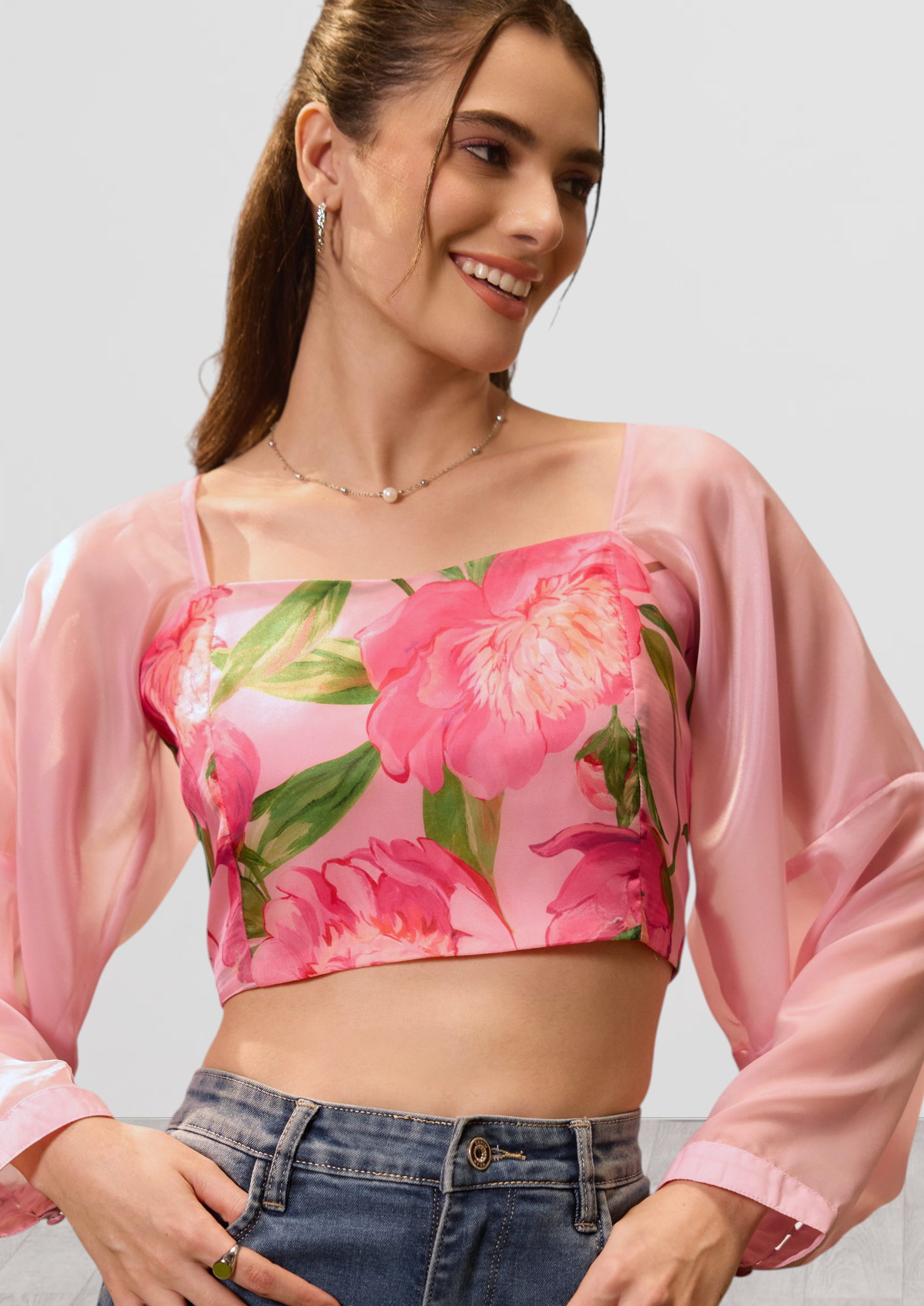 Peony Meadow Crop Top