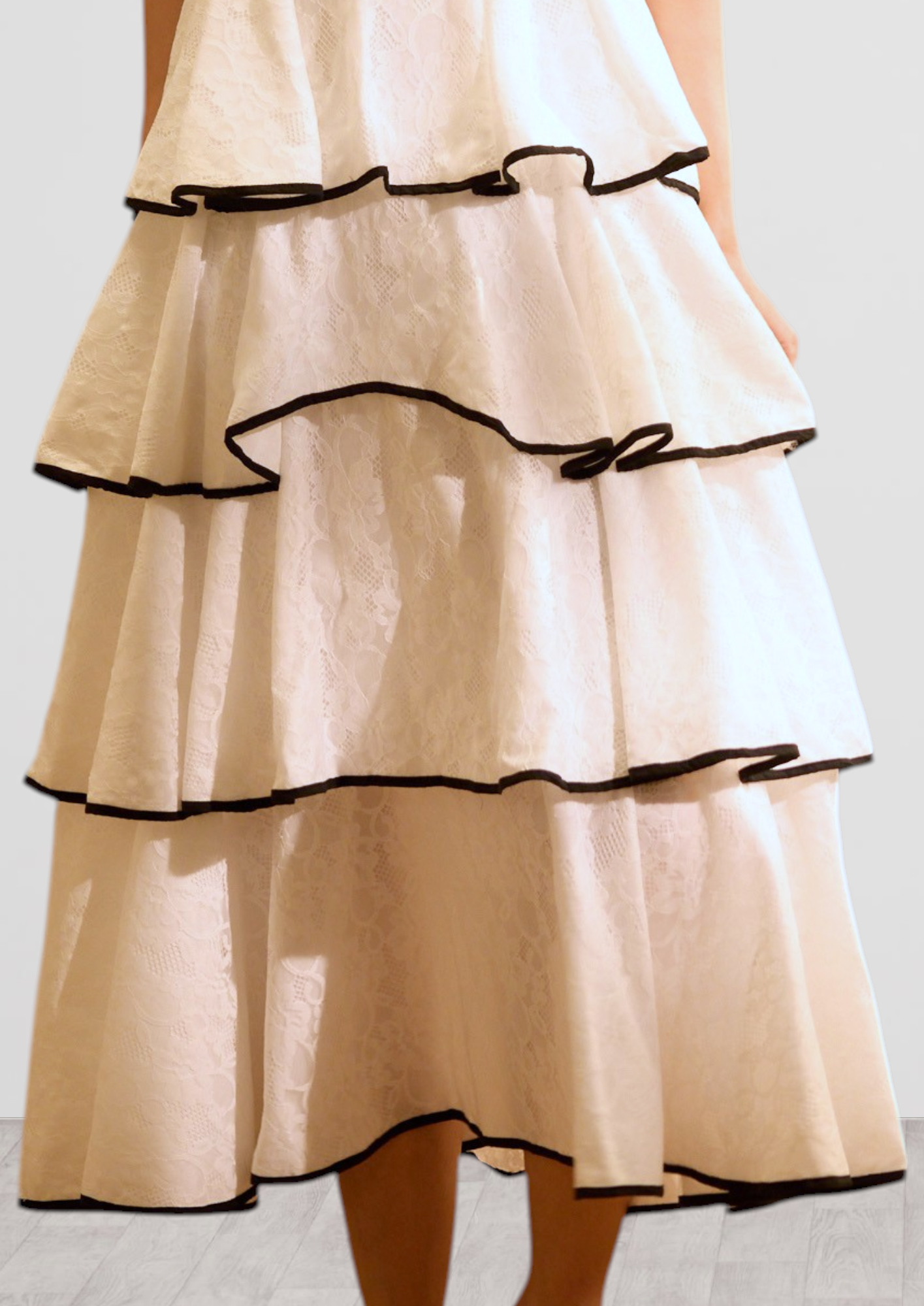 Step Tiered Midi Dress