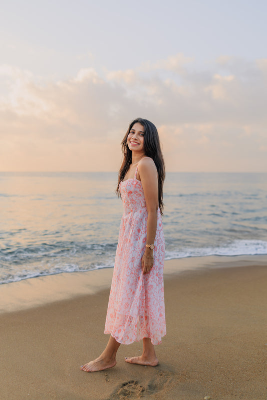 Peach Blossom light-weight Chiffon