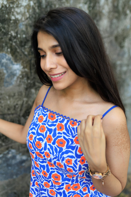 Poppy Printed Midi Dress