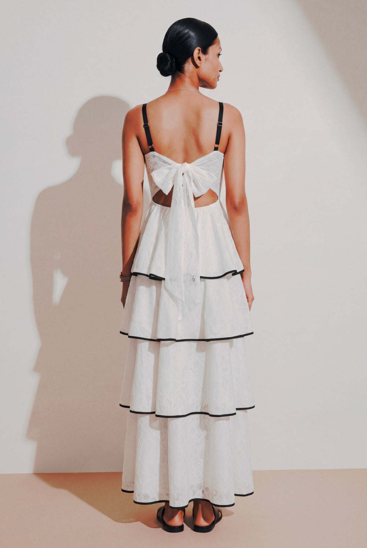 Step Tiered Midi Dress