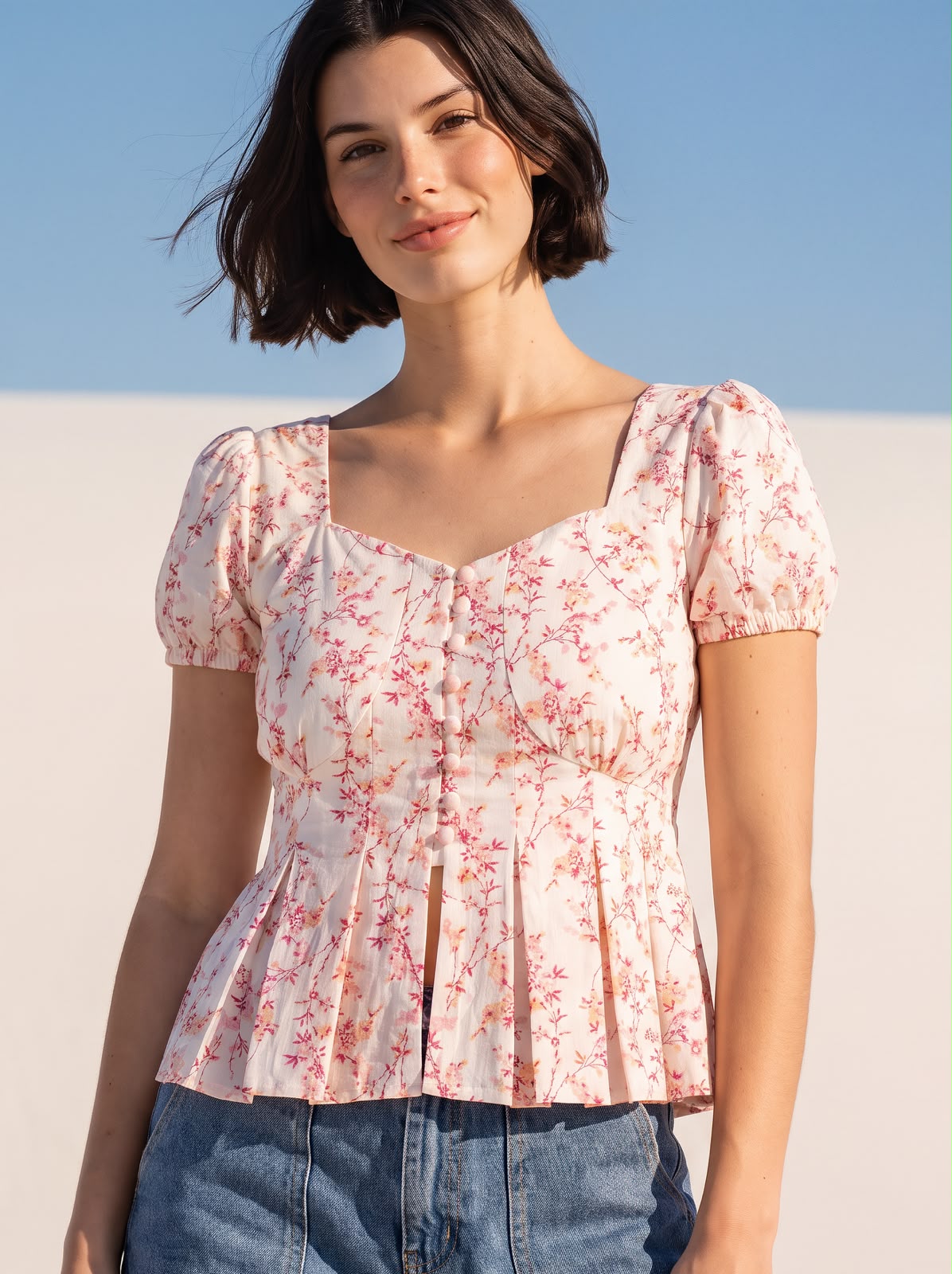 Salt & Pleat Top