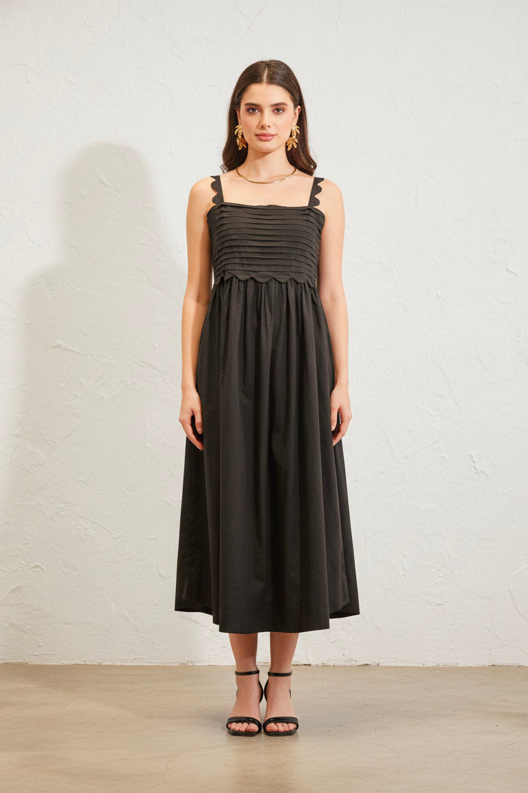 The Scallop Midi Dress