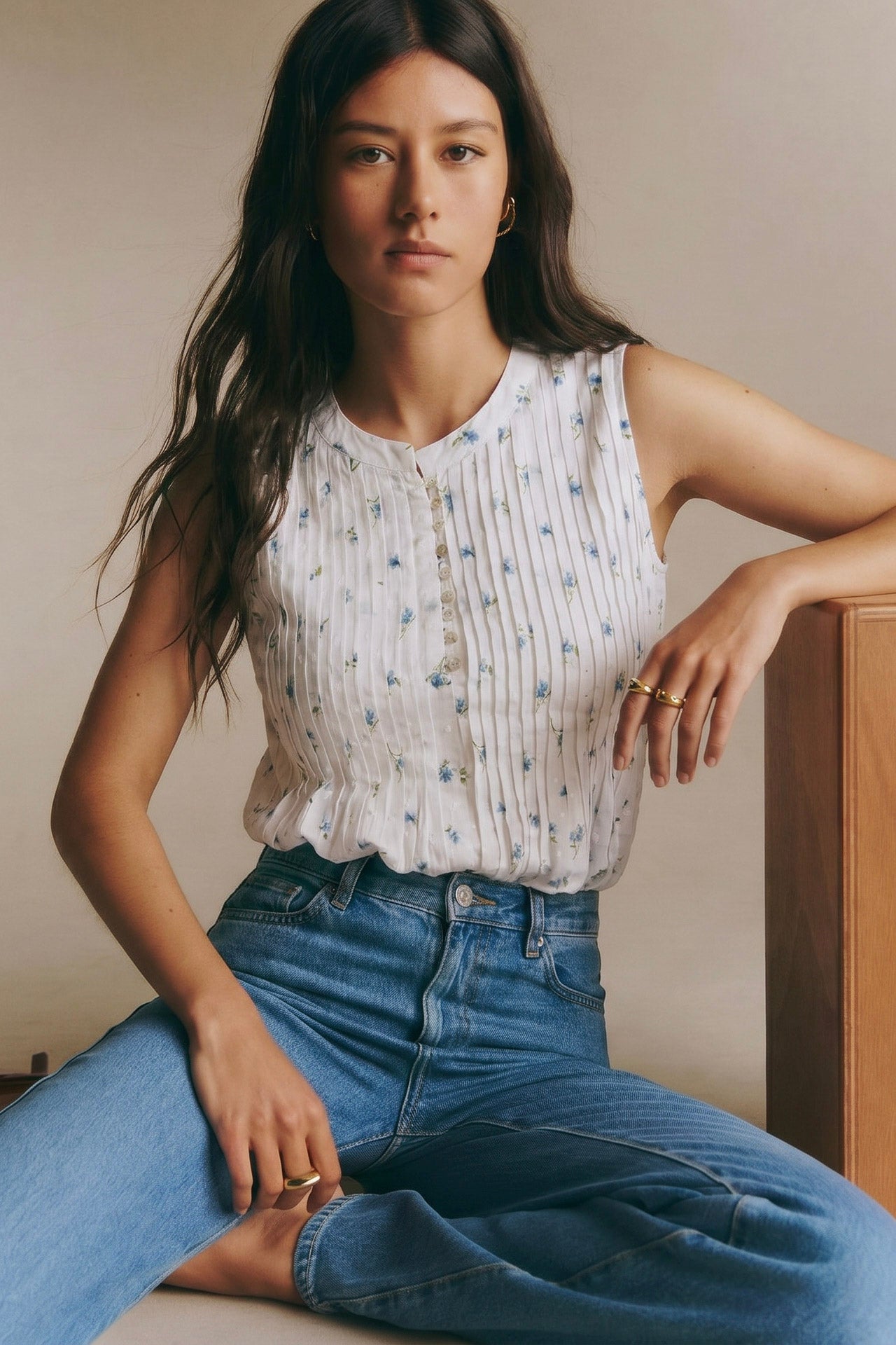 Bluebell Pleat Top