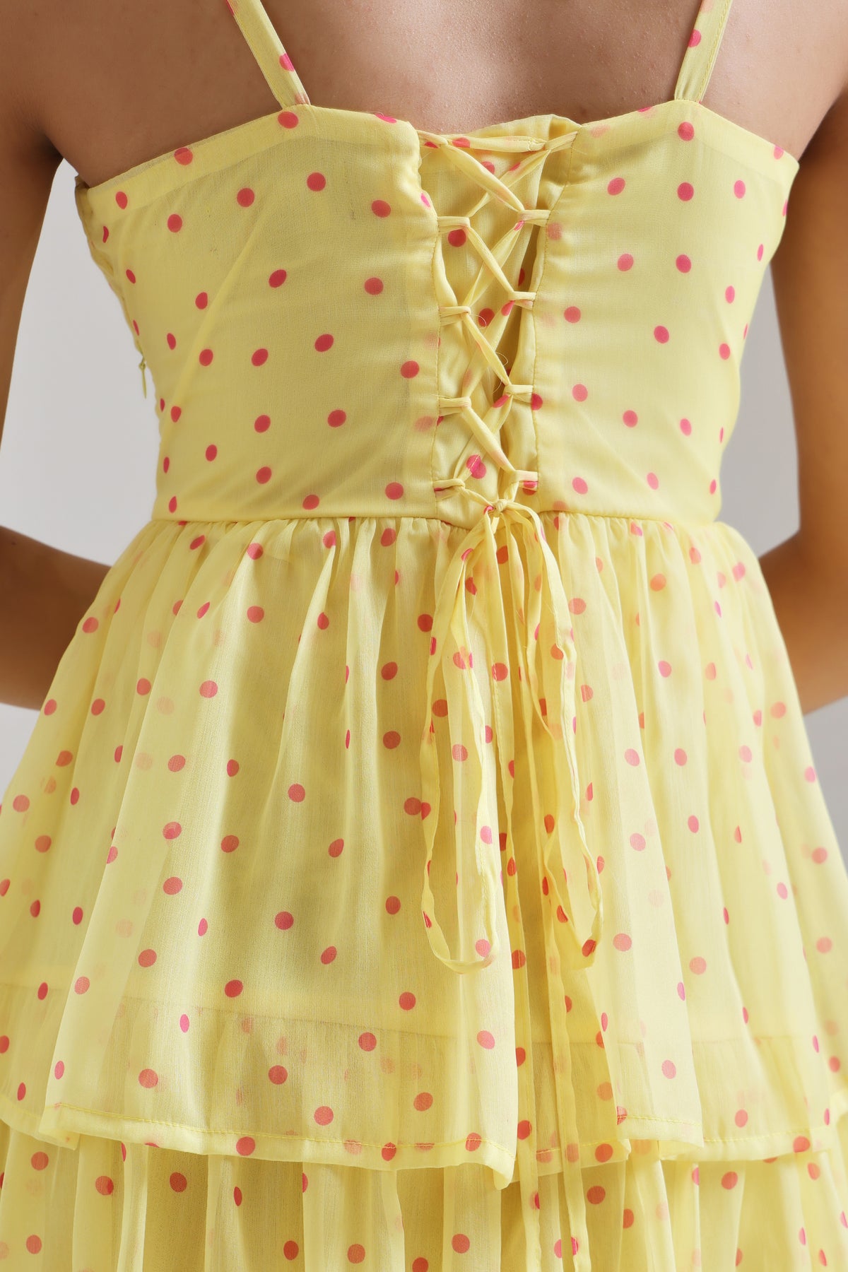Polka Dot Tiered Midi Dress