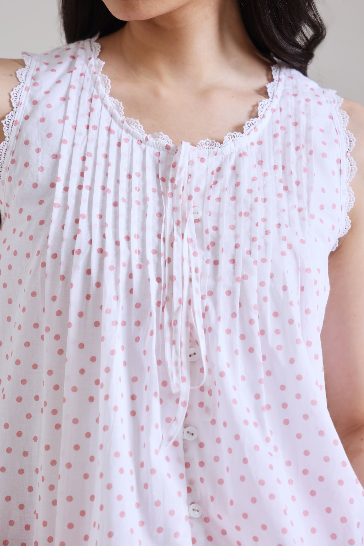 Sleeveless Polka Dot Top for Women