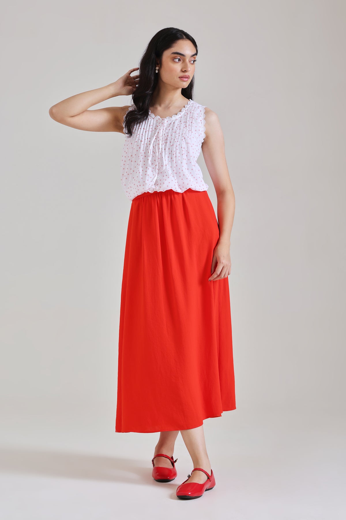 Sleeveless Polka Dot Top for Women