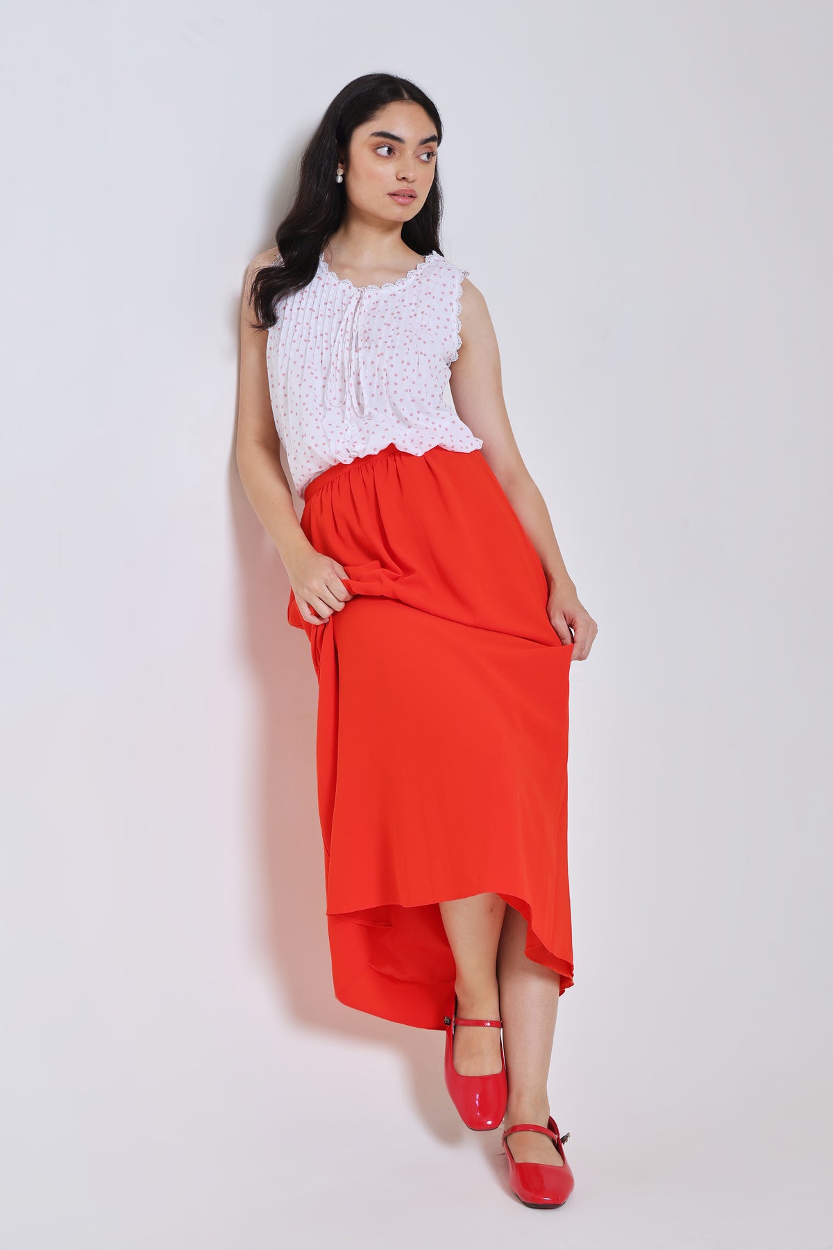 Sleeveless Polka Dot Top for Women