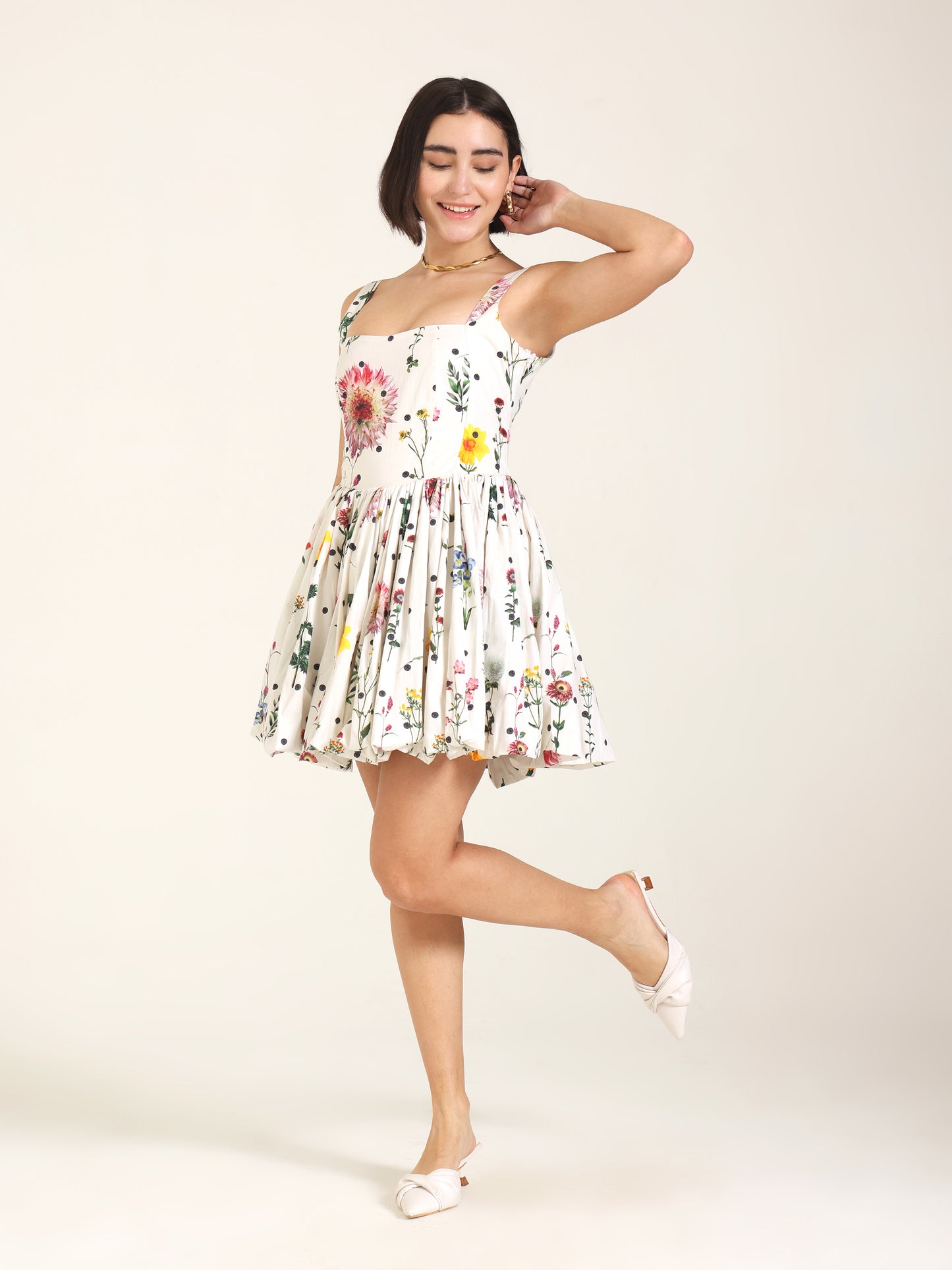 Pearl Garden Short Bubble Dress