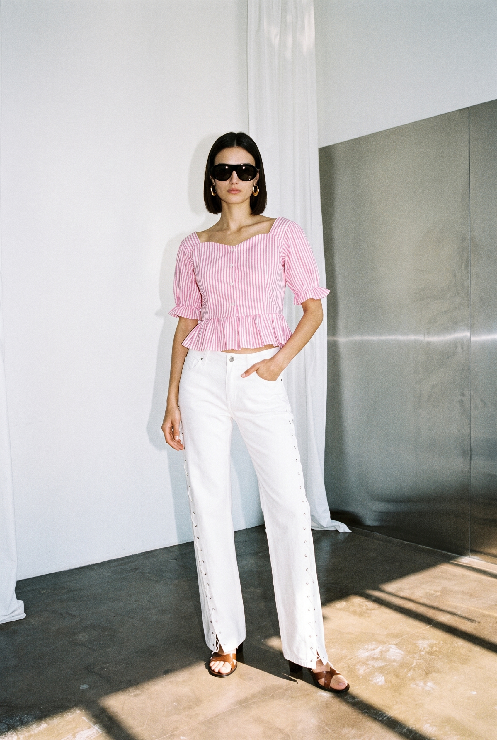 Sweetheart Peplum Crop Top