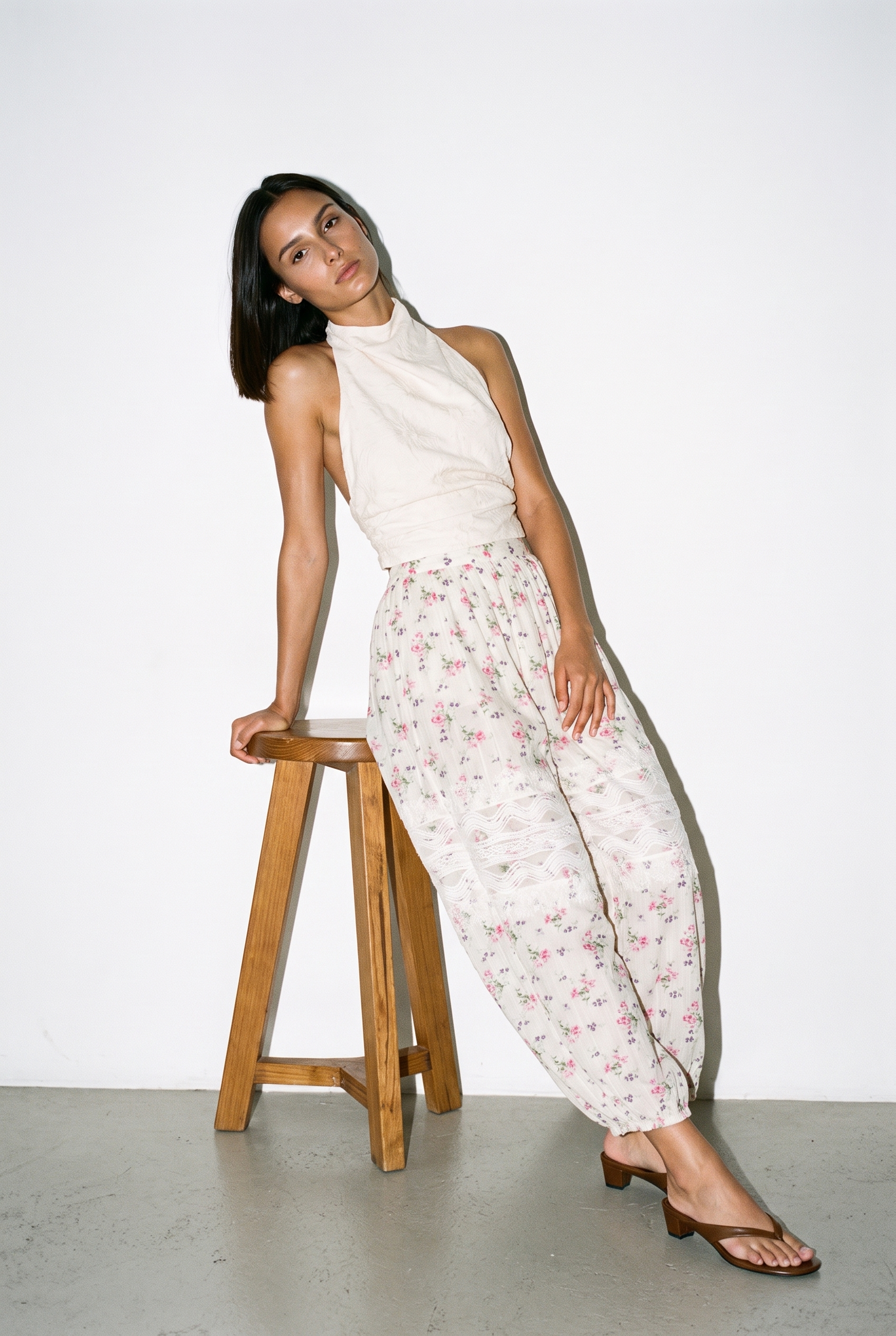 Floral Lace Balloon Pants