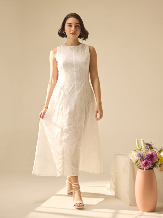 THE ANGELICA LACE MIDI – PORCELAIN WHITE