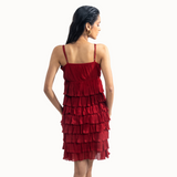 Scarlet Flamenco Ruffle Dress