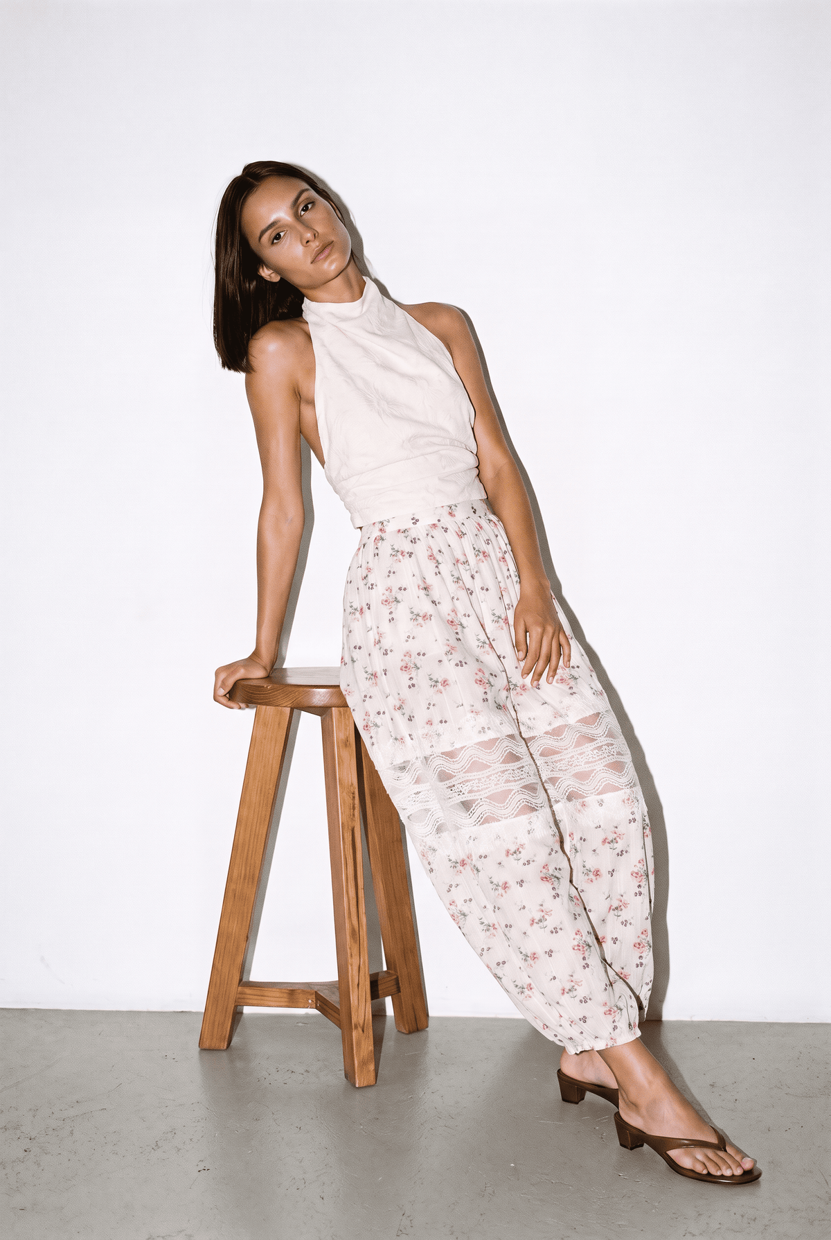 Floral Lace Balloon Pants
