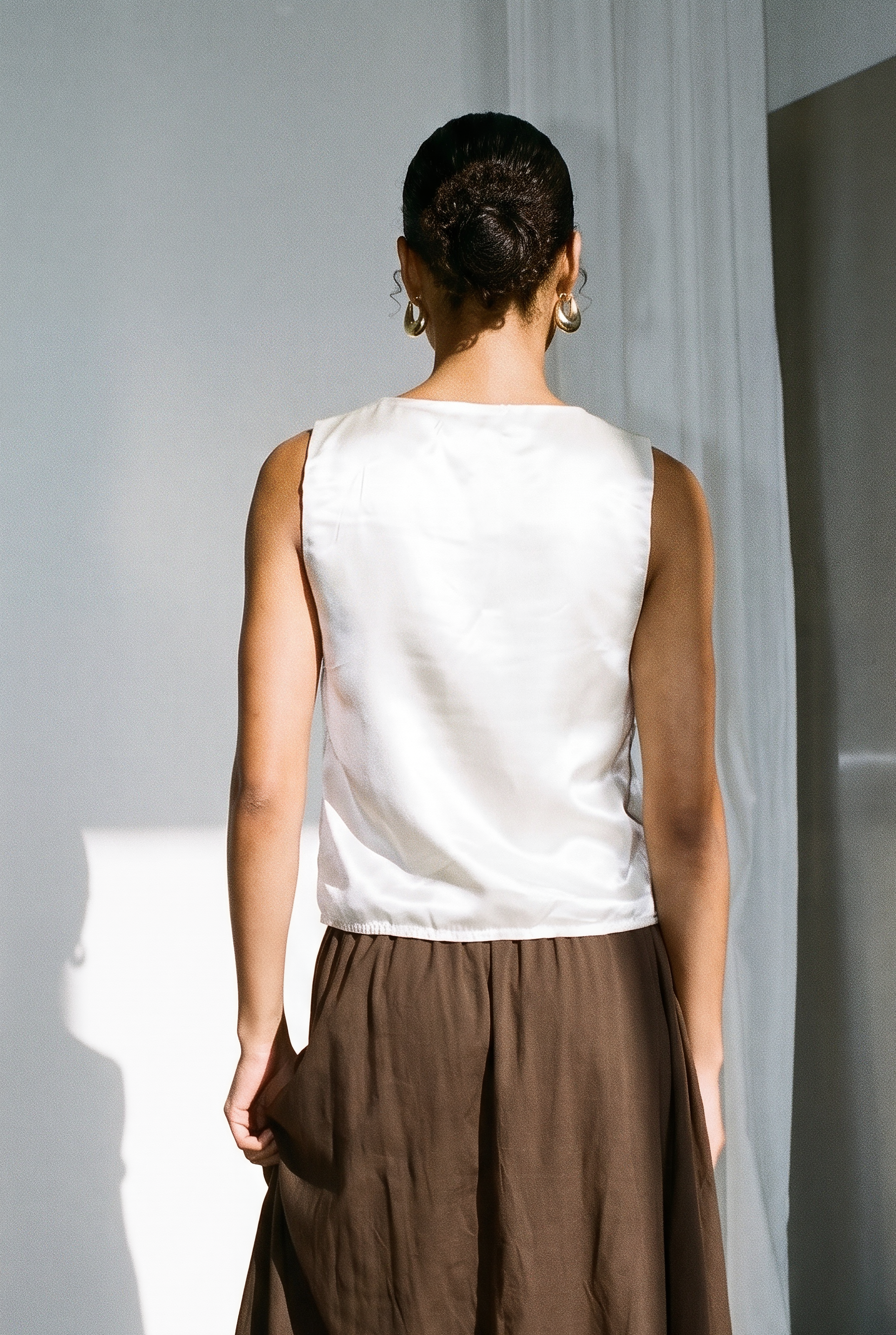 Tiered Ruffle Silk Organza Top
