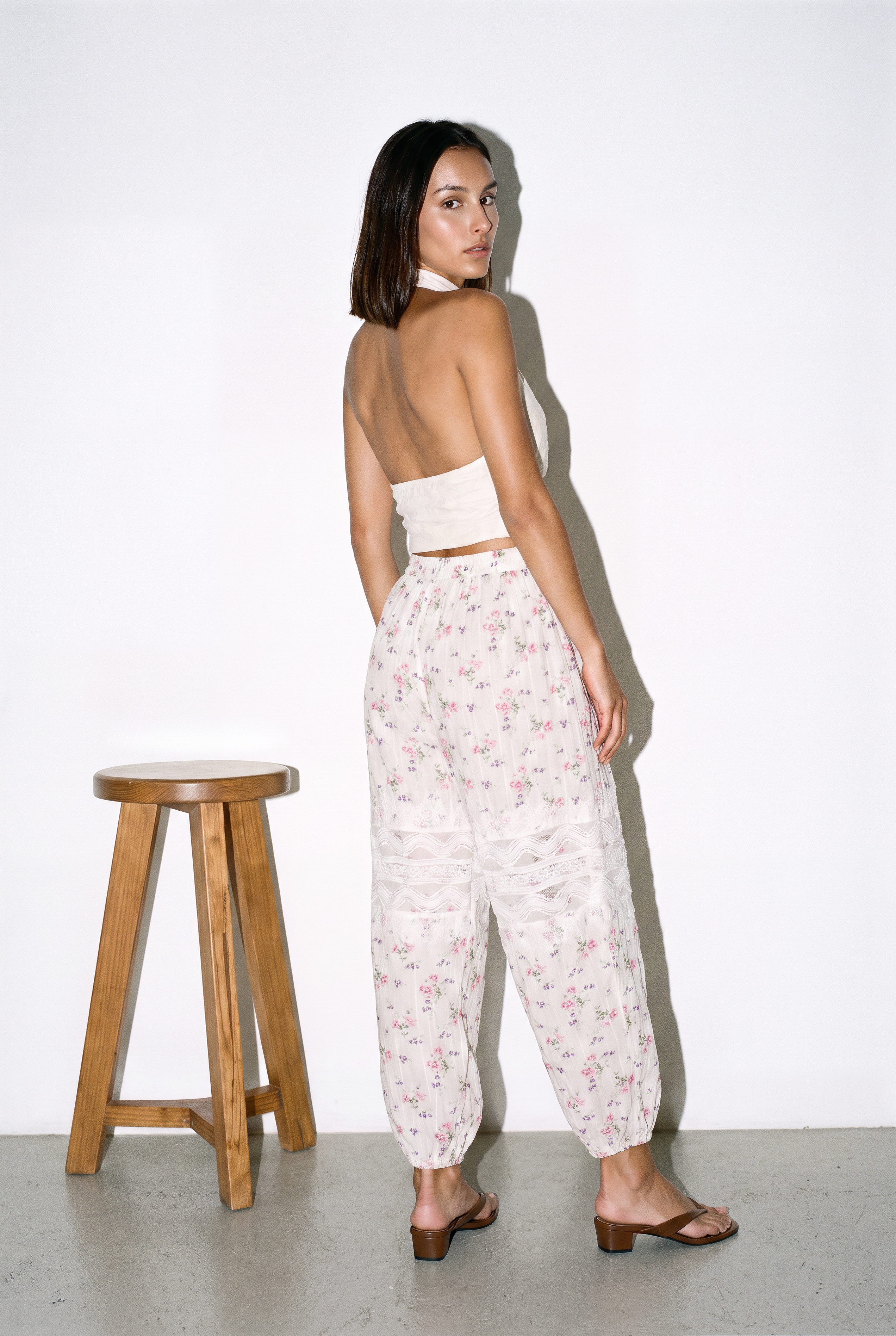 Floral Lace Balloon Pants