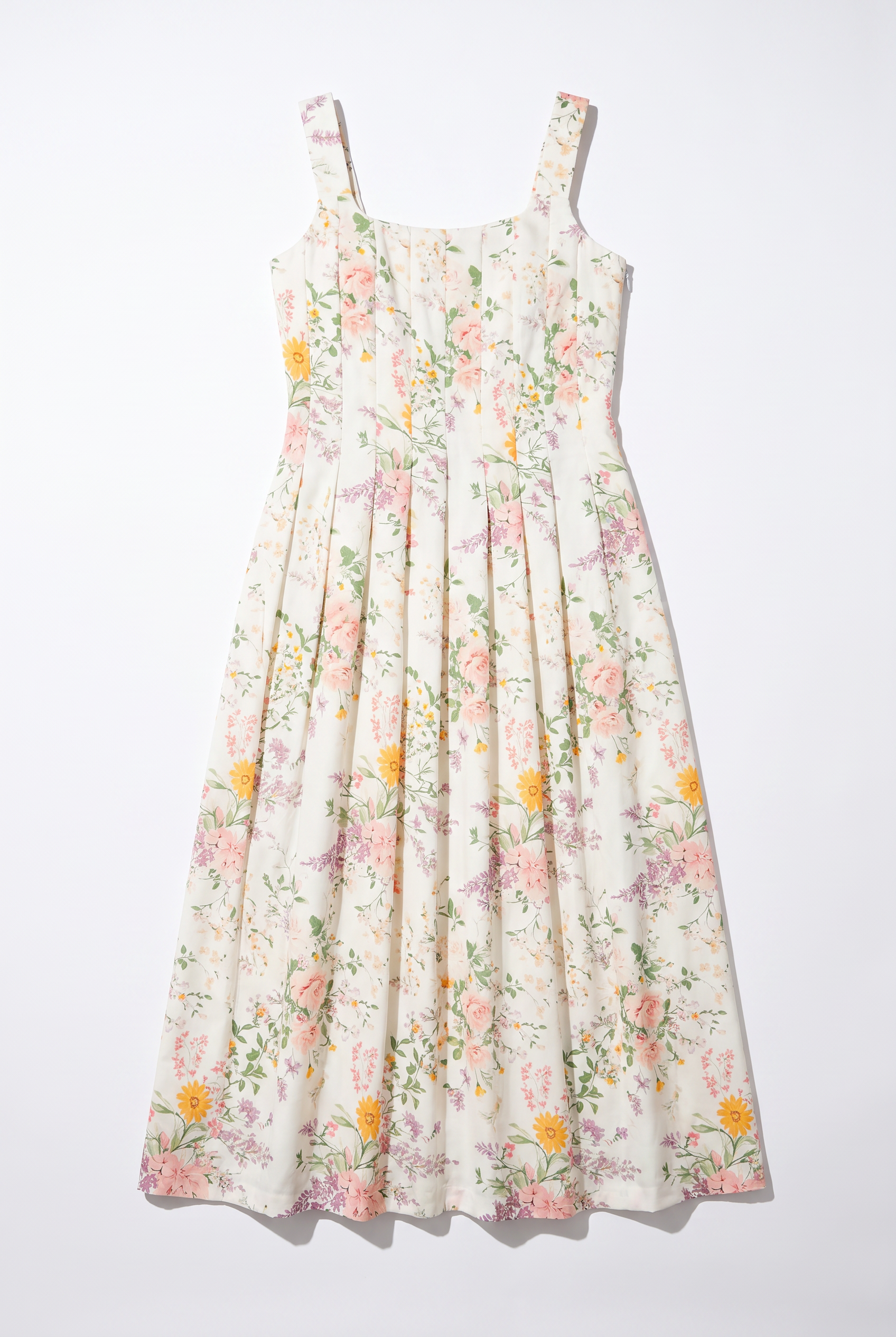 Floral Print Satin Midi Dress