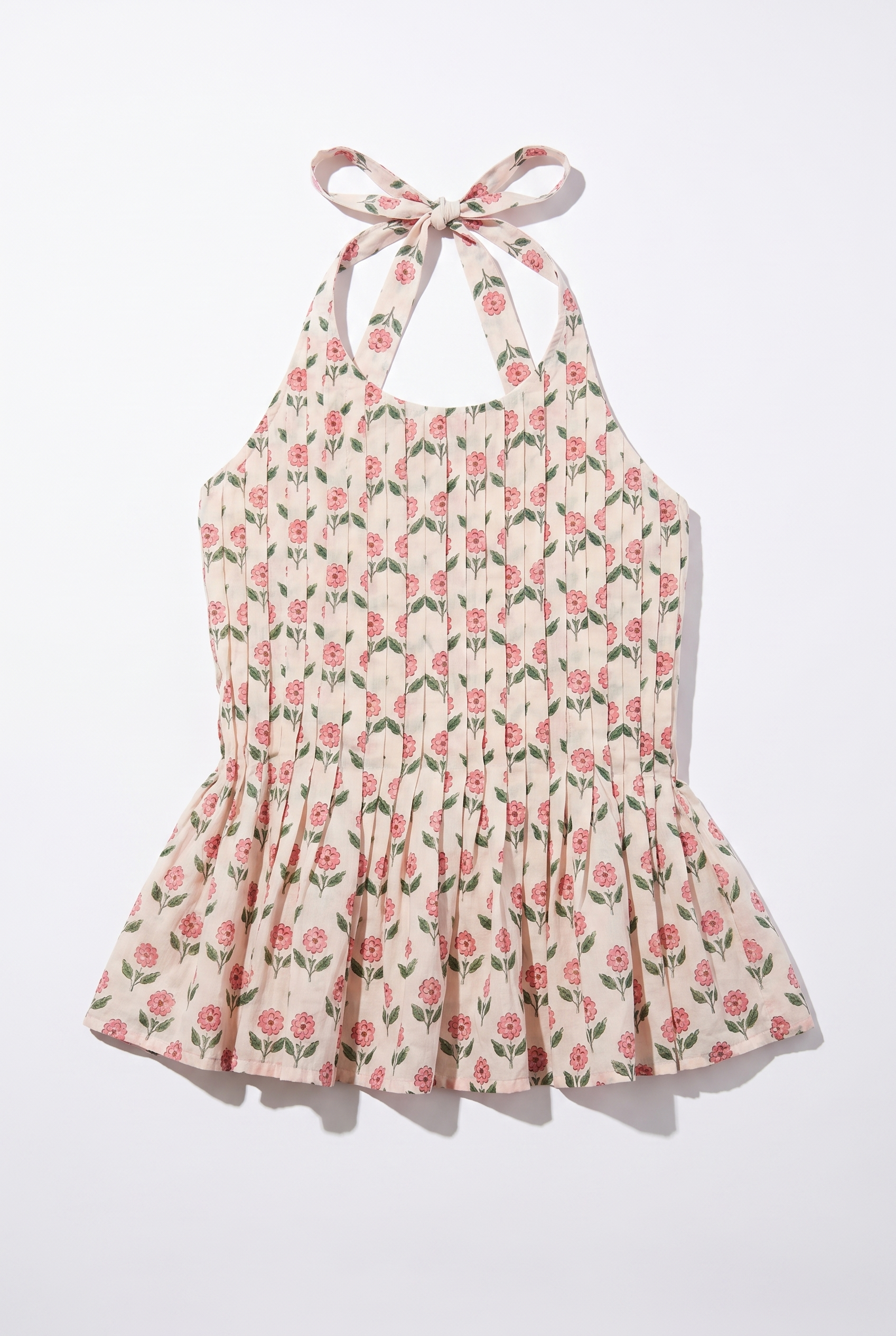 Posy Halter Pleated Top