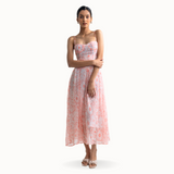 Peach Blossom Reverie Maxi Dress