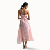 Peach Blossom Reverie Maxi Dress