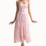 Peach Blossom Reverie Maxi Dress