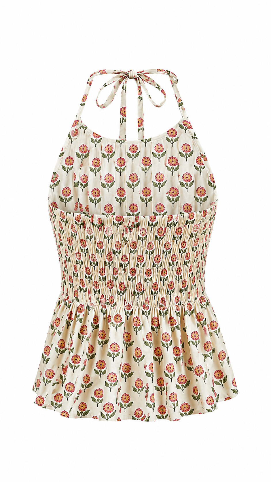Posy Halter Pleated Top