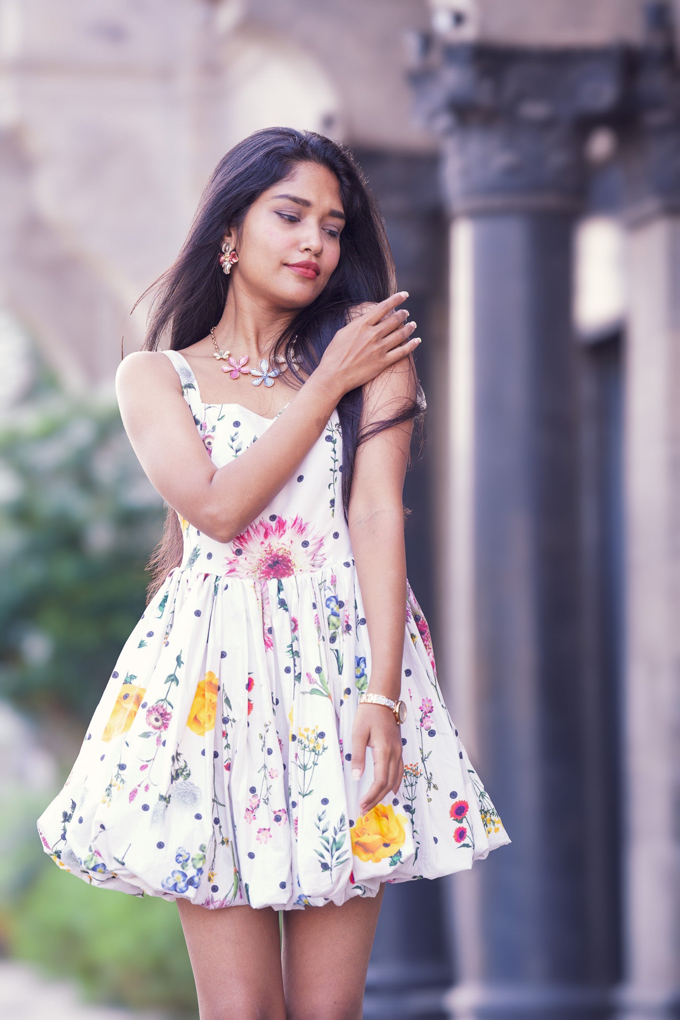 Pearl Garden Short Bubble Dress