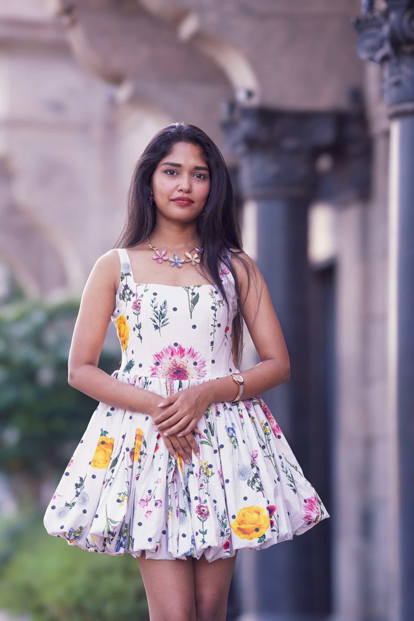 Pearl Garden Short Bubble Dress