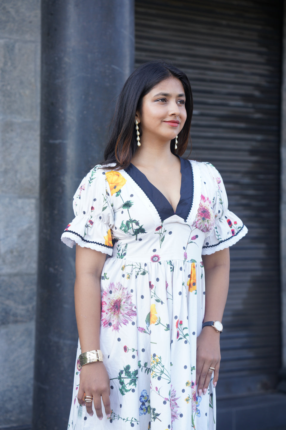 Sunflower Tie Back Midi Dress