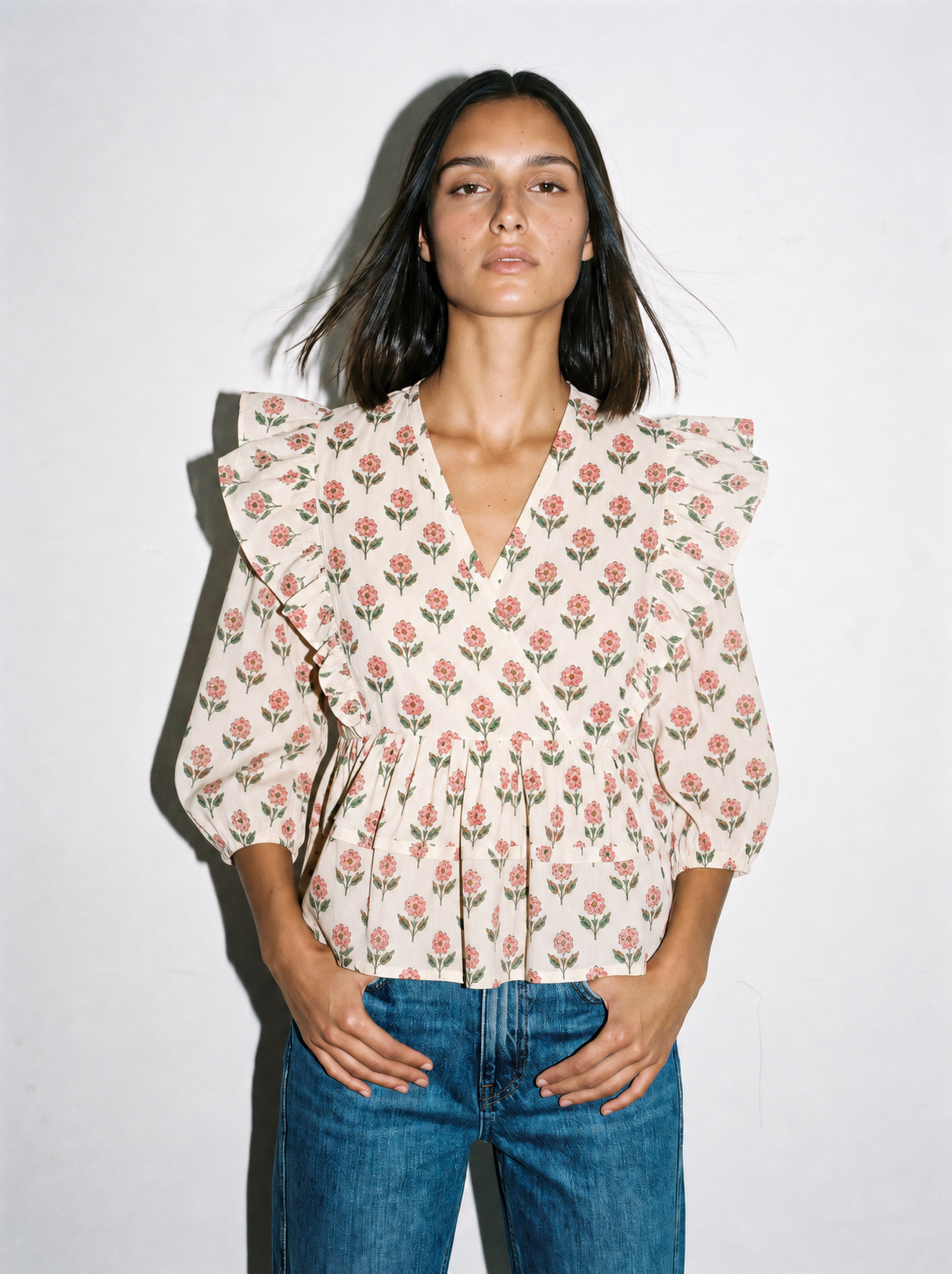 Posy Ruffle Top