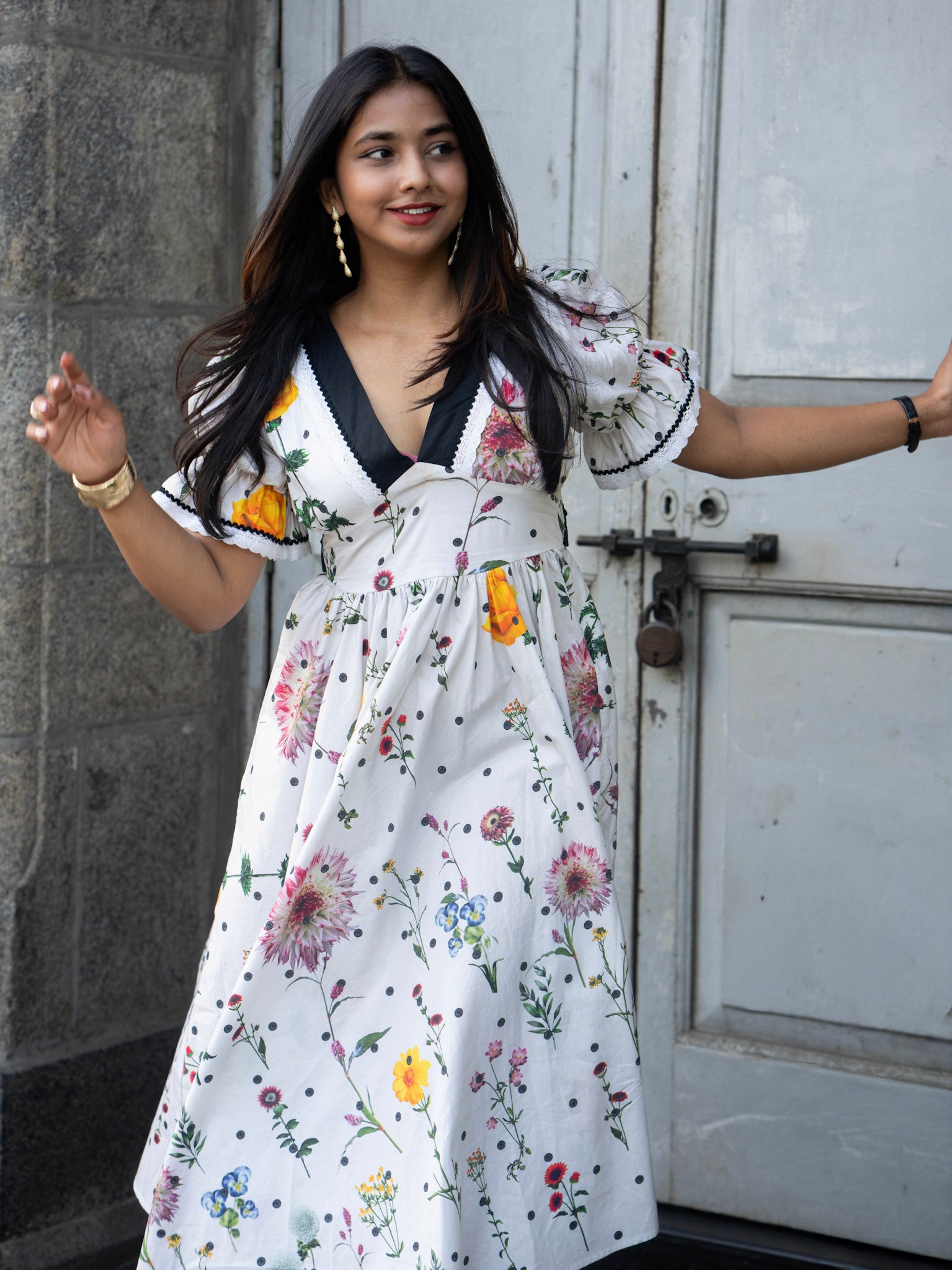 Sunflower Tie Back Midi Dress