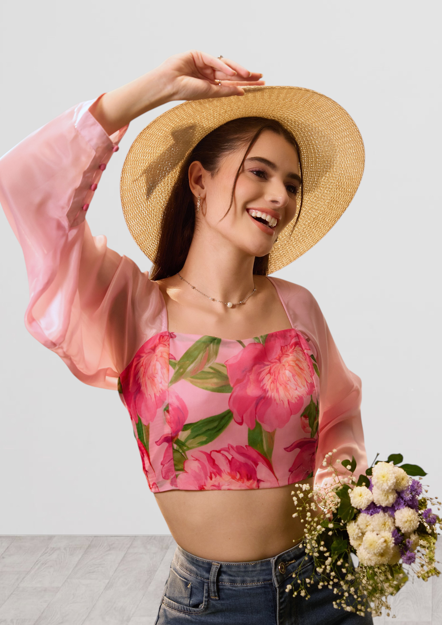 Peony Meadow Crop Top