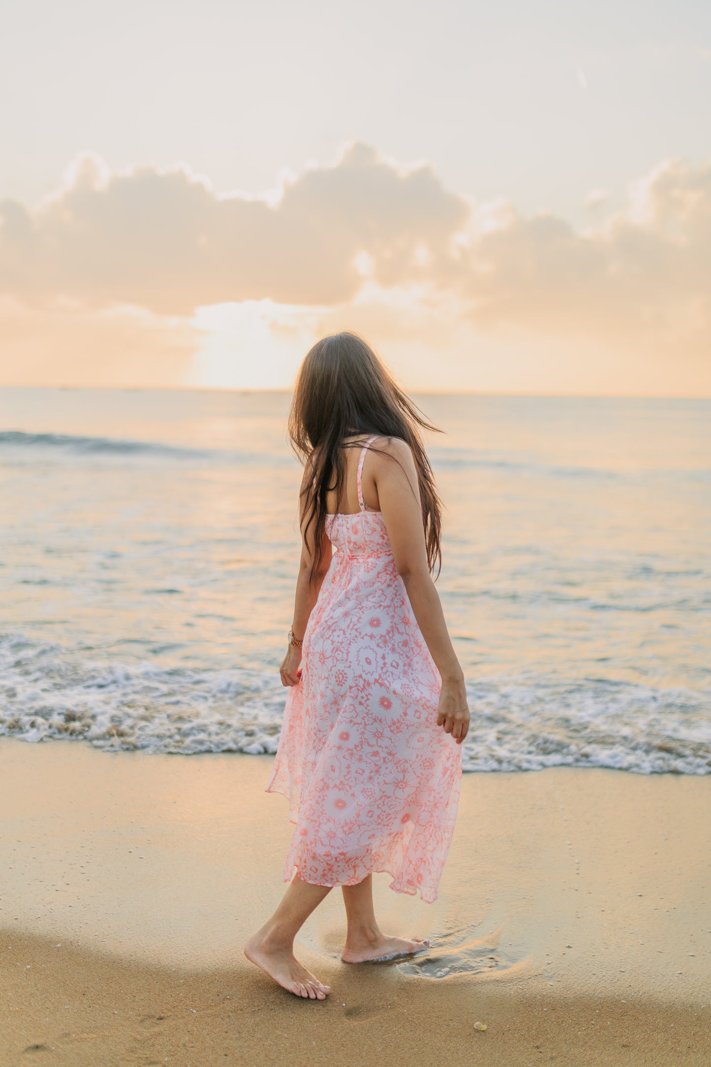 Peach Blossom light-weight Chiffon