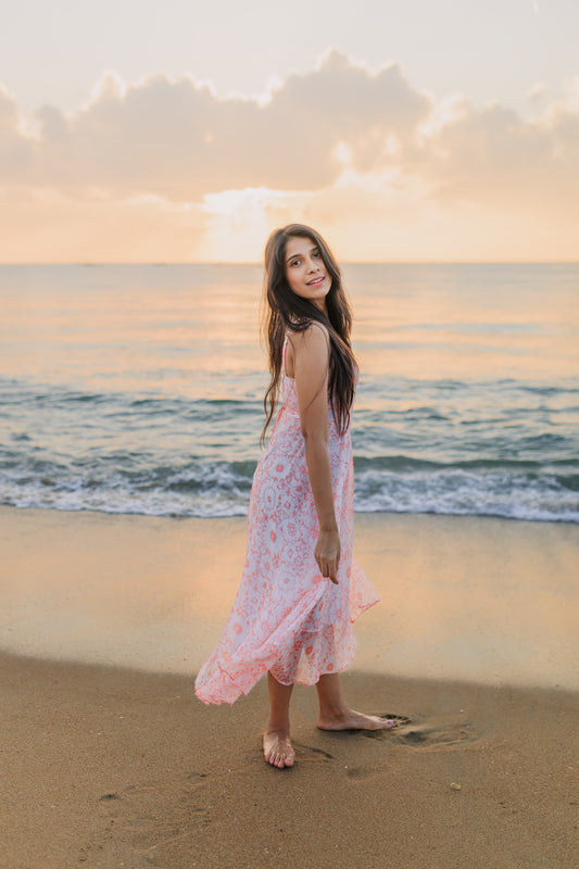 Peach Blossom light-weight Chiffon
