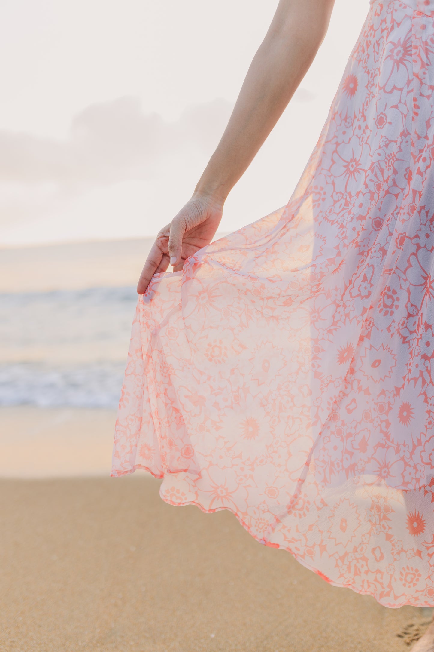 Peach Blossom light-weight Chiffon
