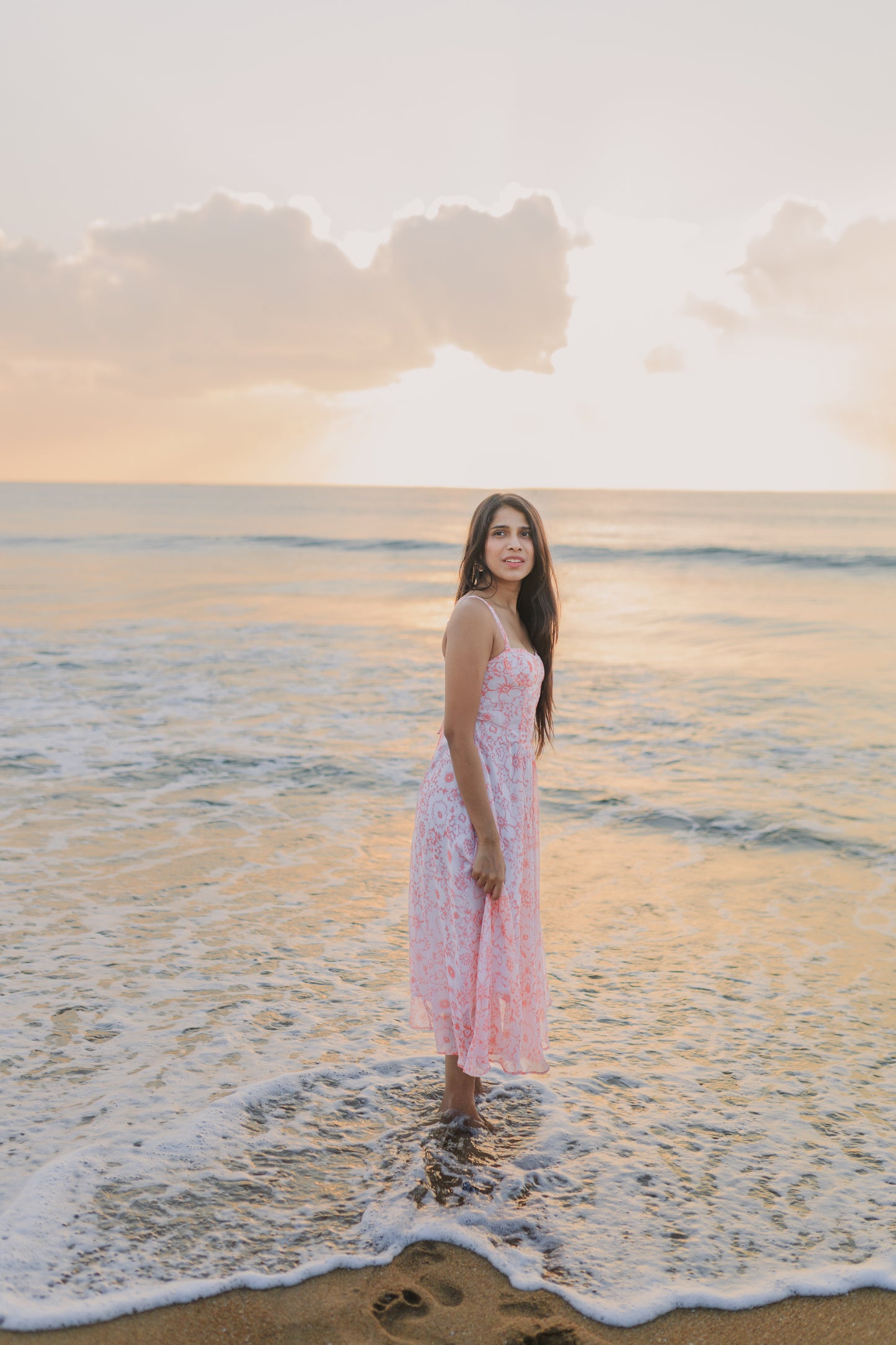 Peach Blossom light-weight Chiffon