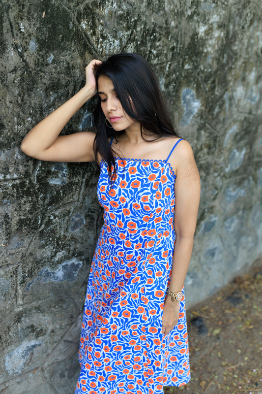 Poppy Printed Midi Dress
